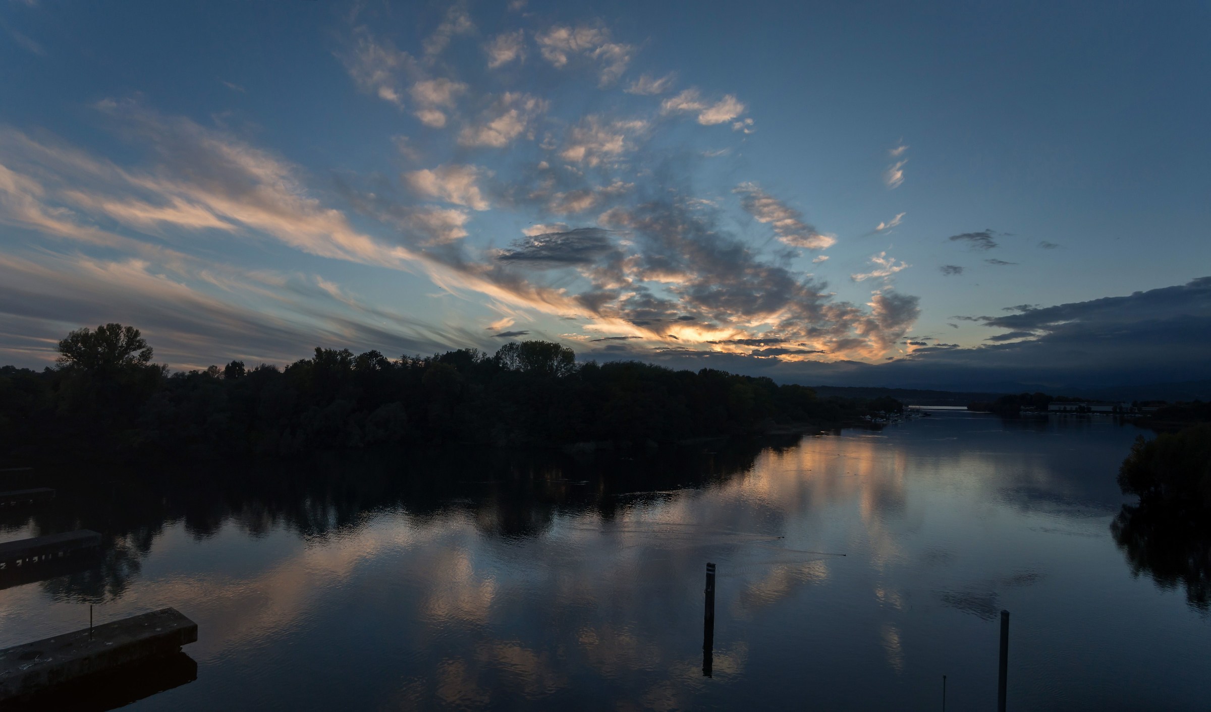 Sunset in mid-October