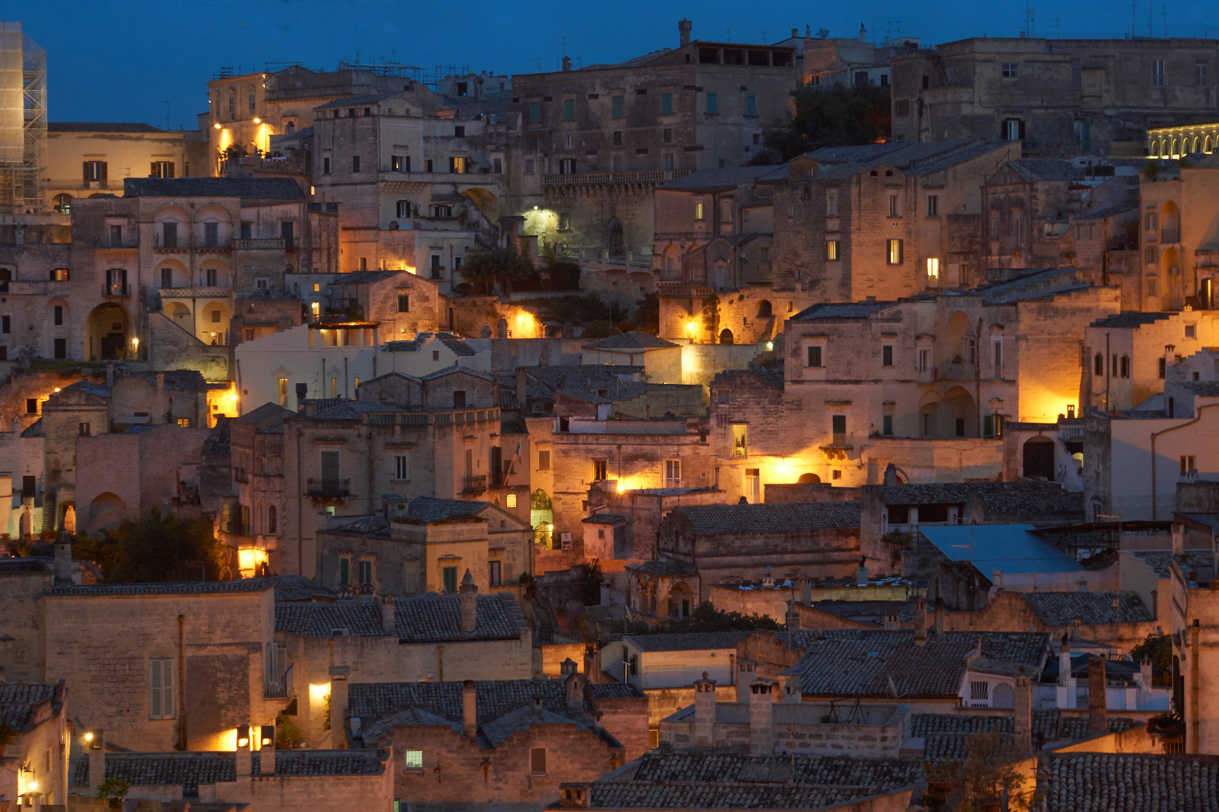 the blue hour in Matera 2