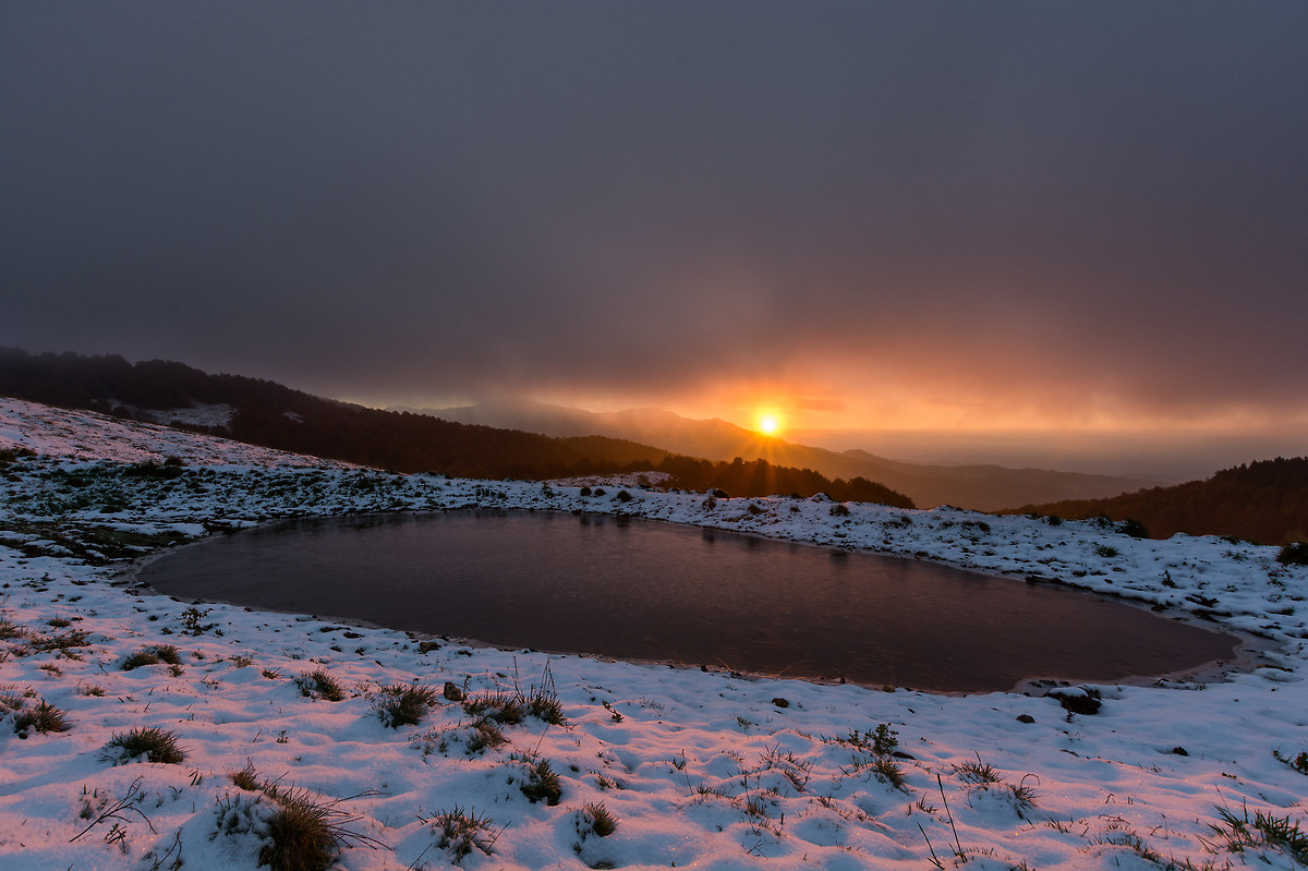 Sunrise on the first snow