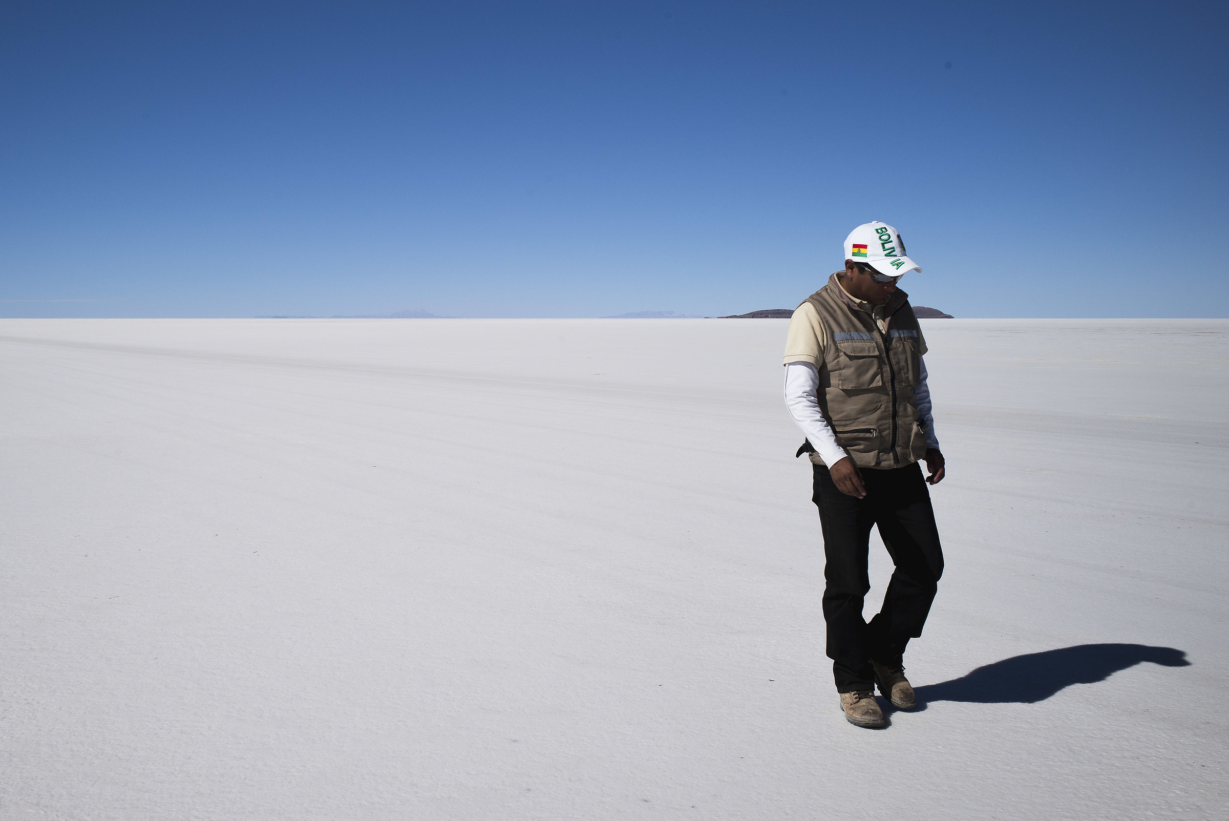 Camminando nel Salar de Uyuni