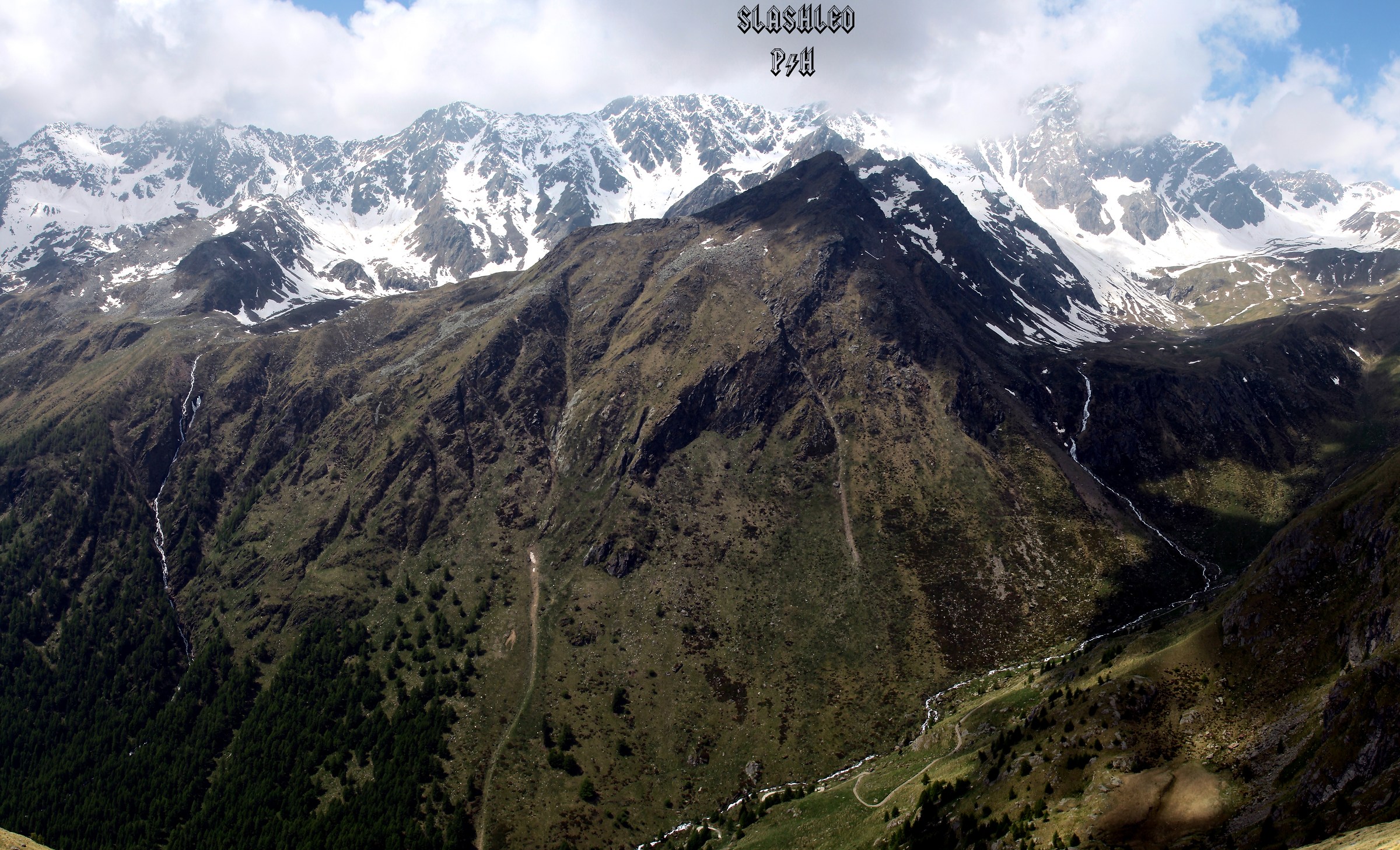 Panoramica dai tornanti del Passo Gavia