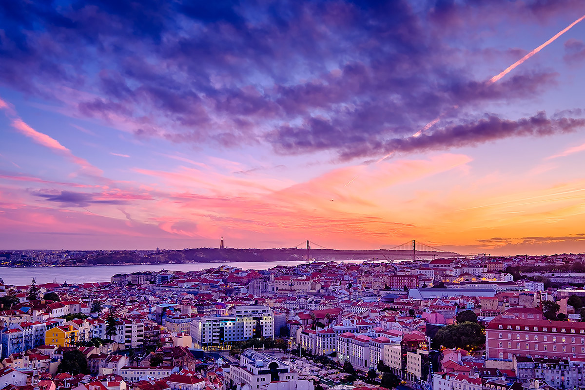 Sunset from the Miradouro da Senhora do Monte