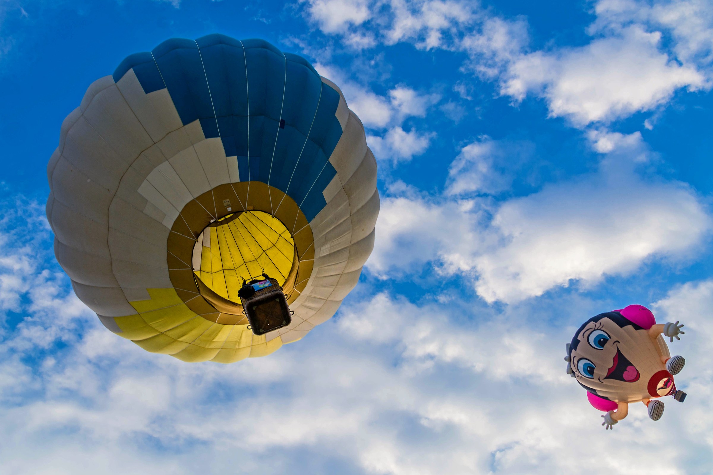 ... Two hot air balloons