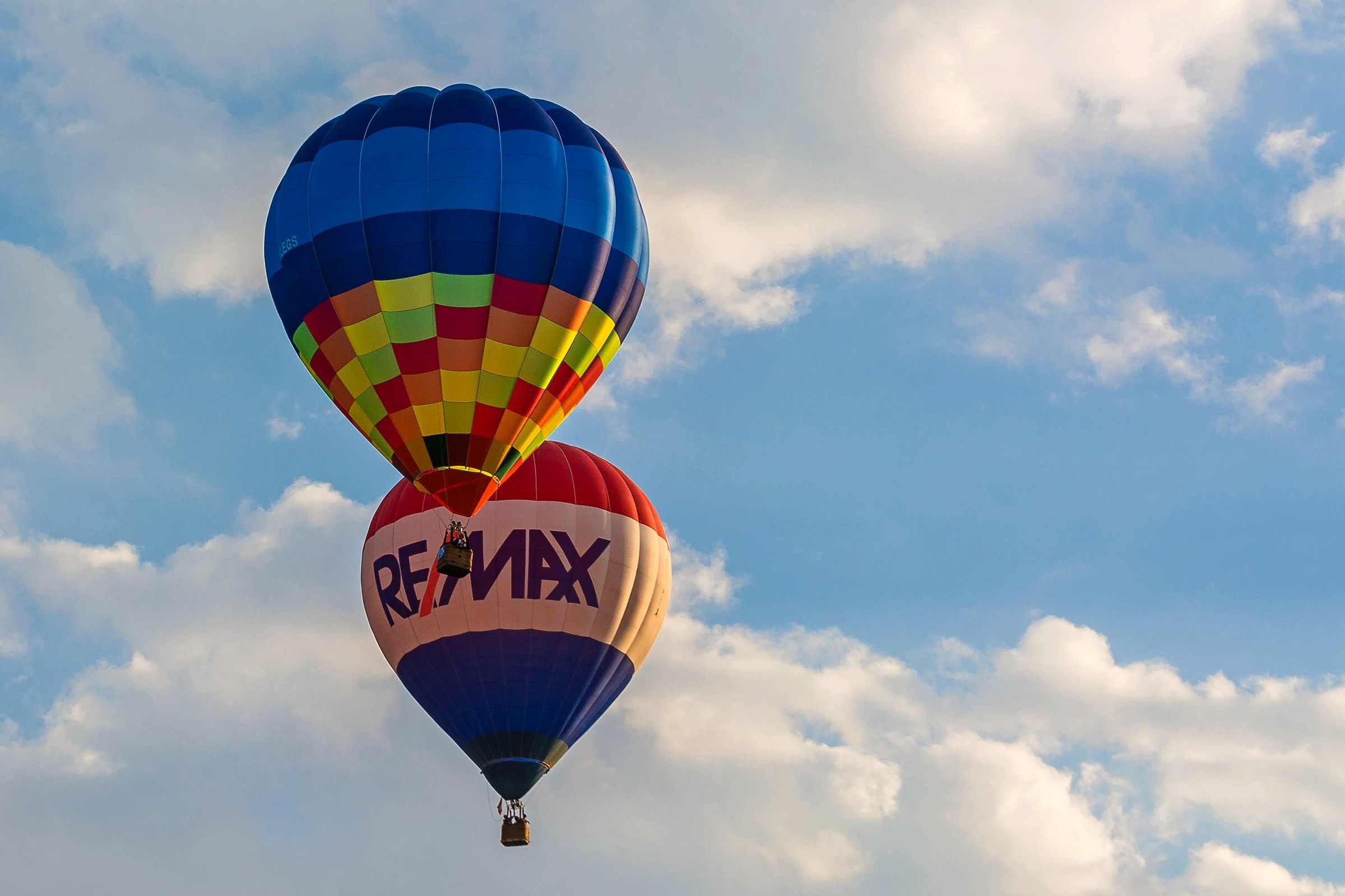 ... Two hot air balloons