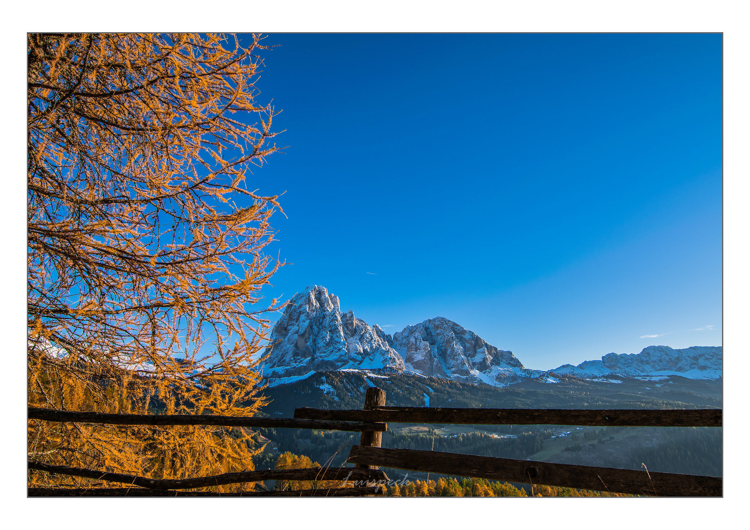 Sassolungo in autumn