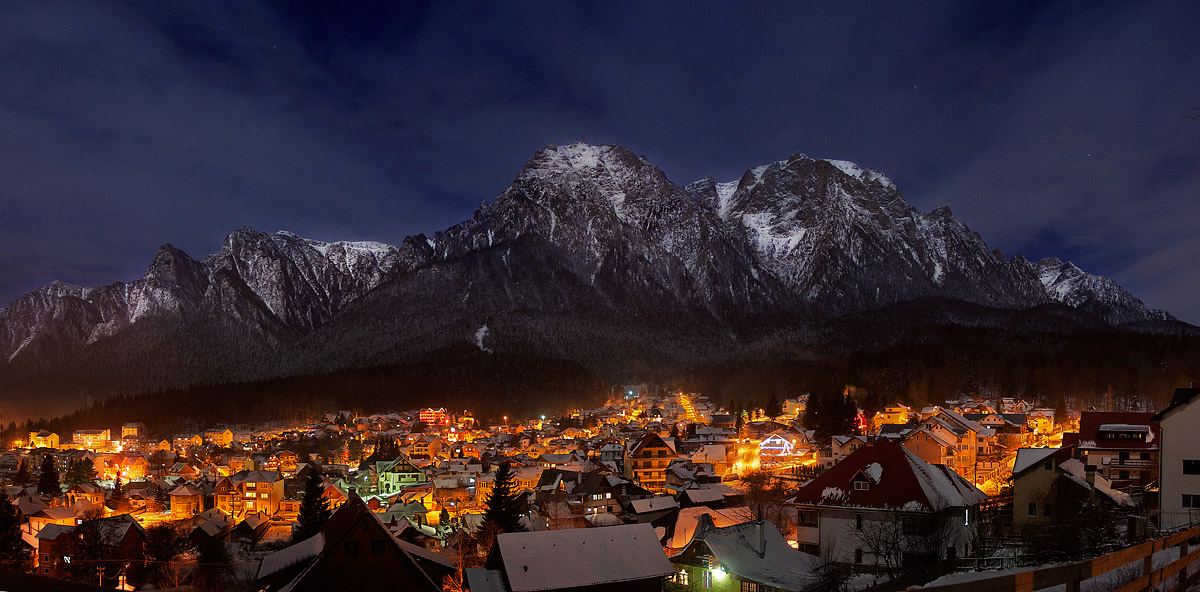 Montagna Bucegi di notte
