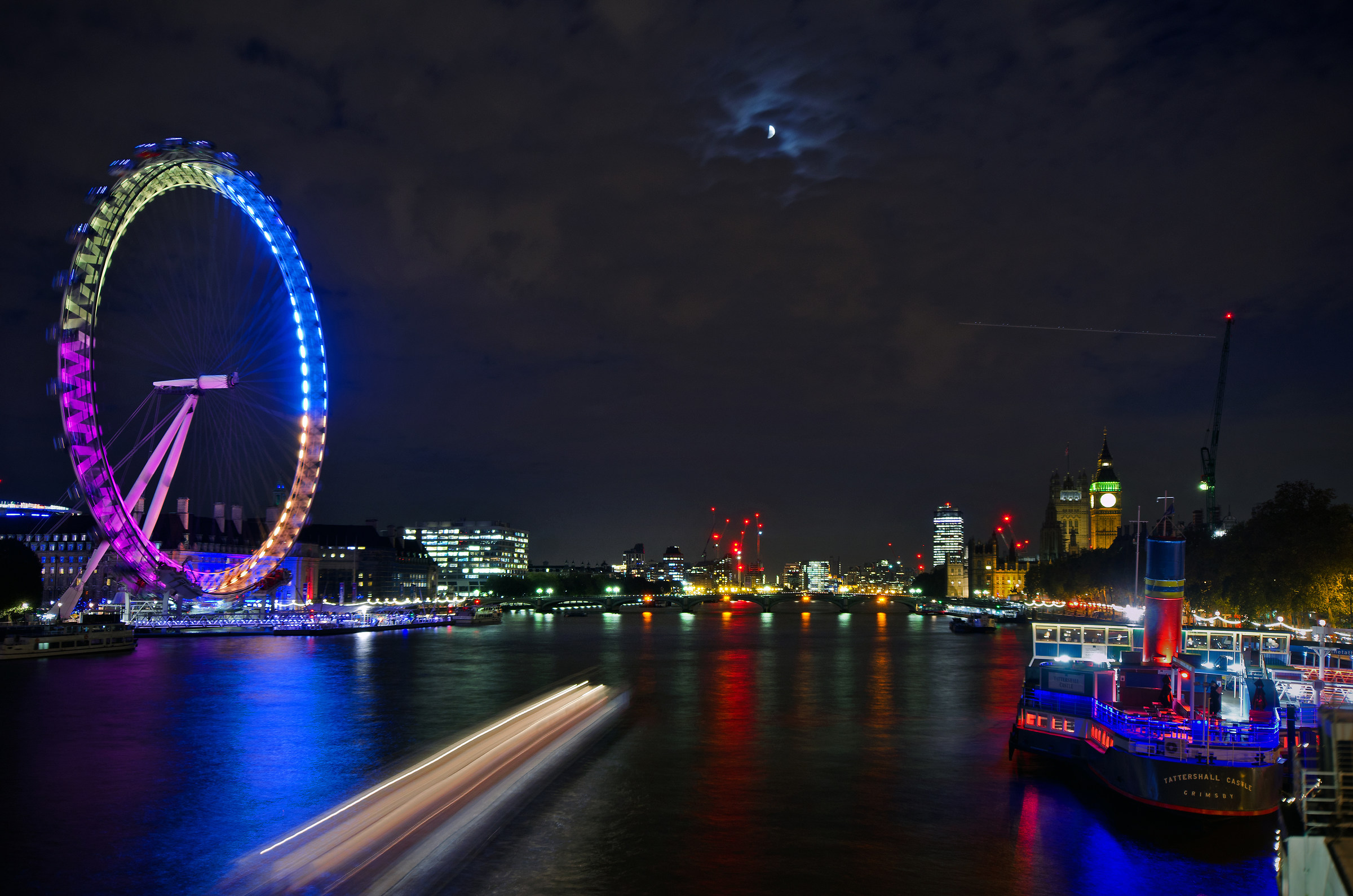 London, on a Half-Moon Night