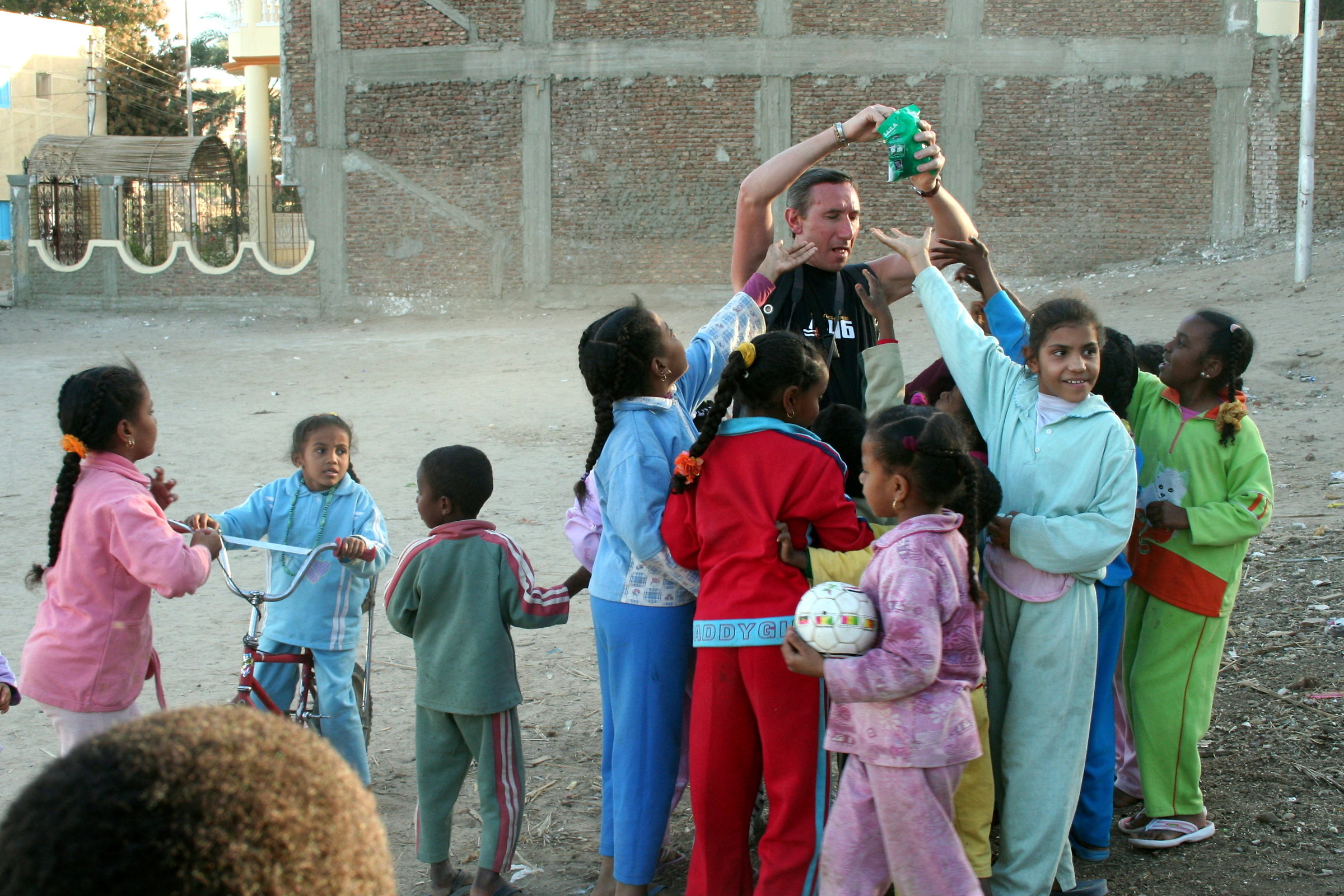 distribution of sweets and candies
