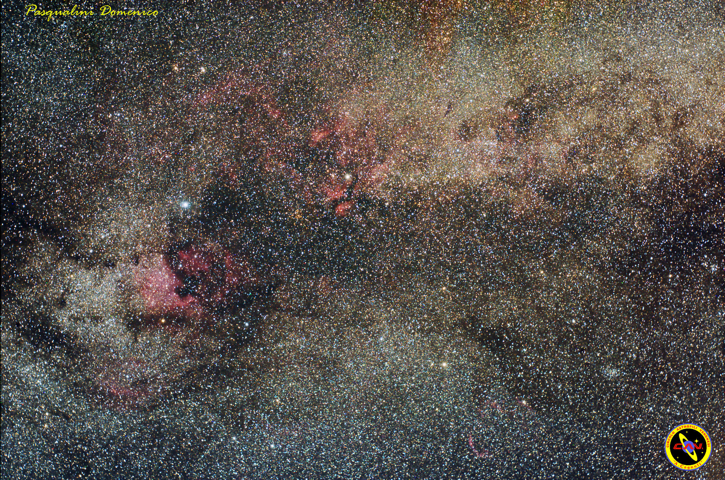 Costellazione del Cigno immersa nella via Lattea