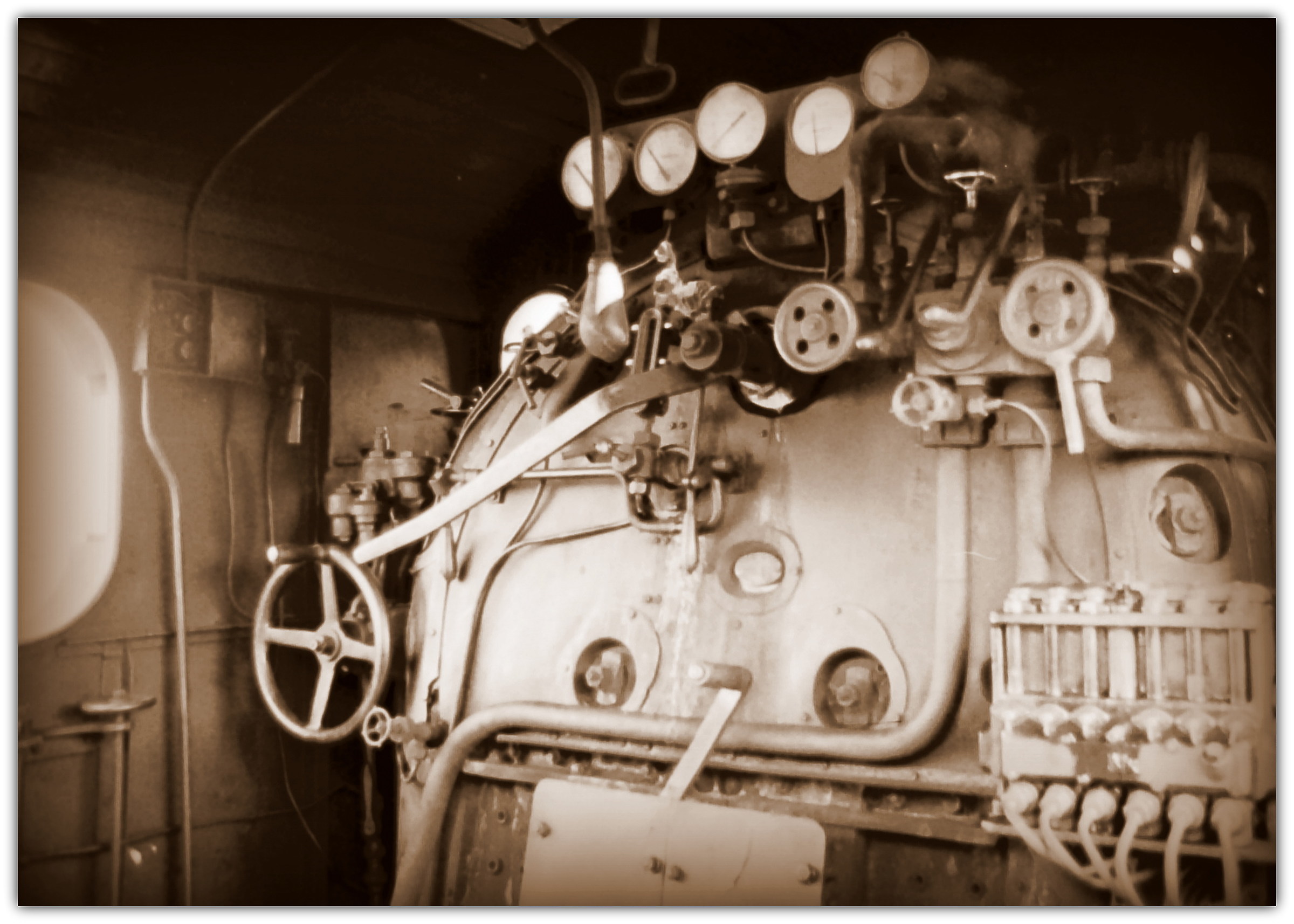 Interno cabina di guida