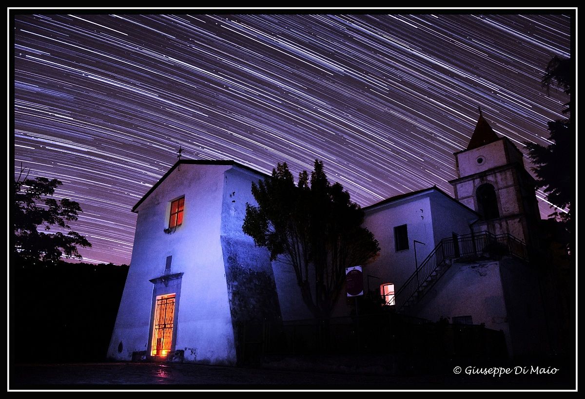 The night goes by .. startrails