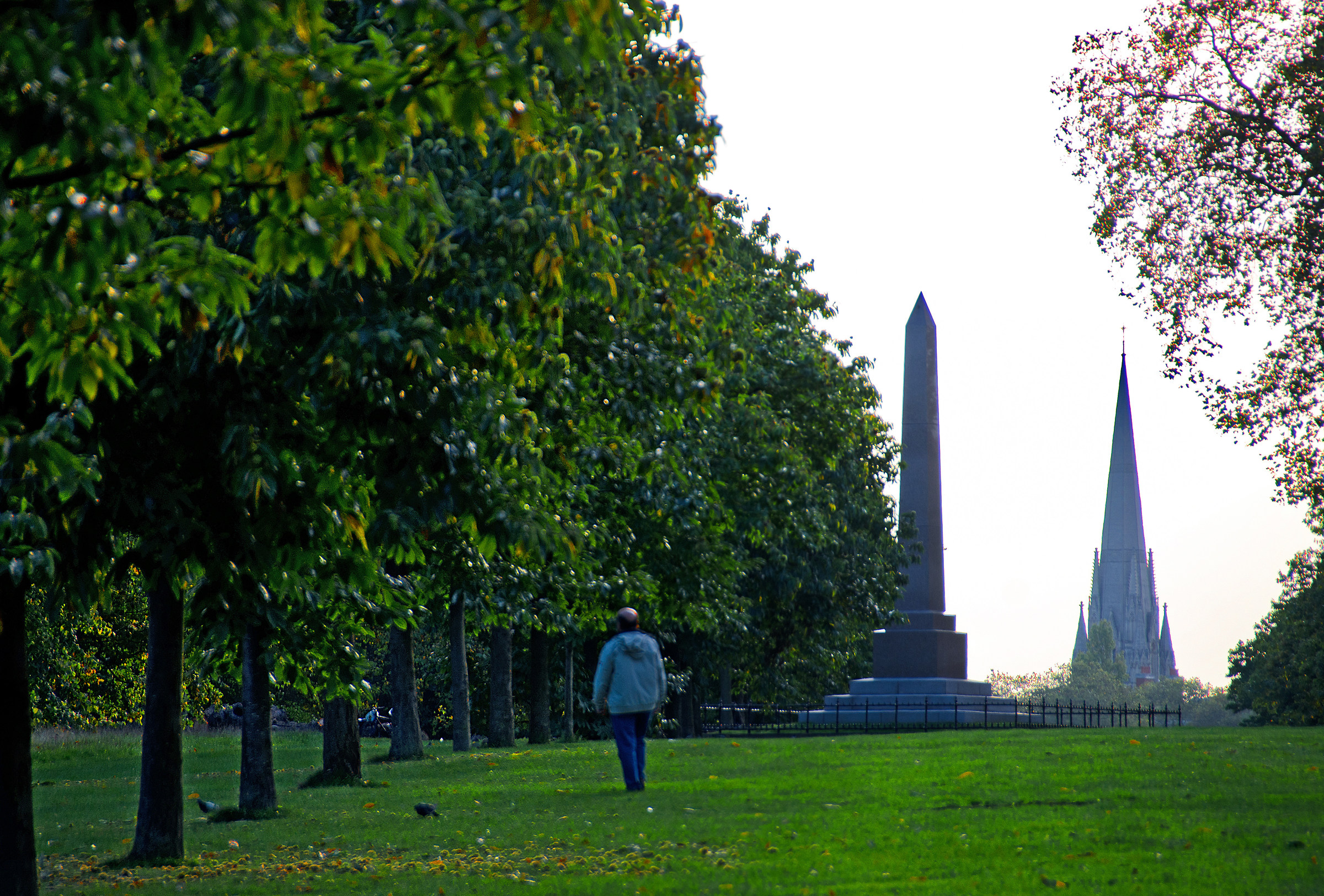 Speke Monument & Spire of St Mary Abbot's church