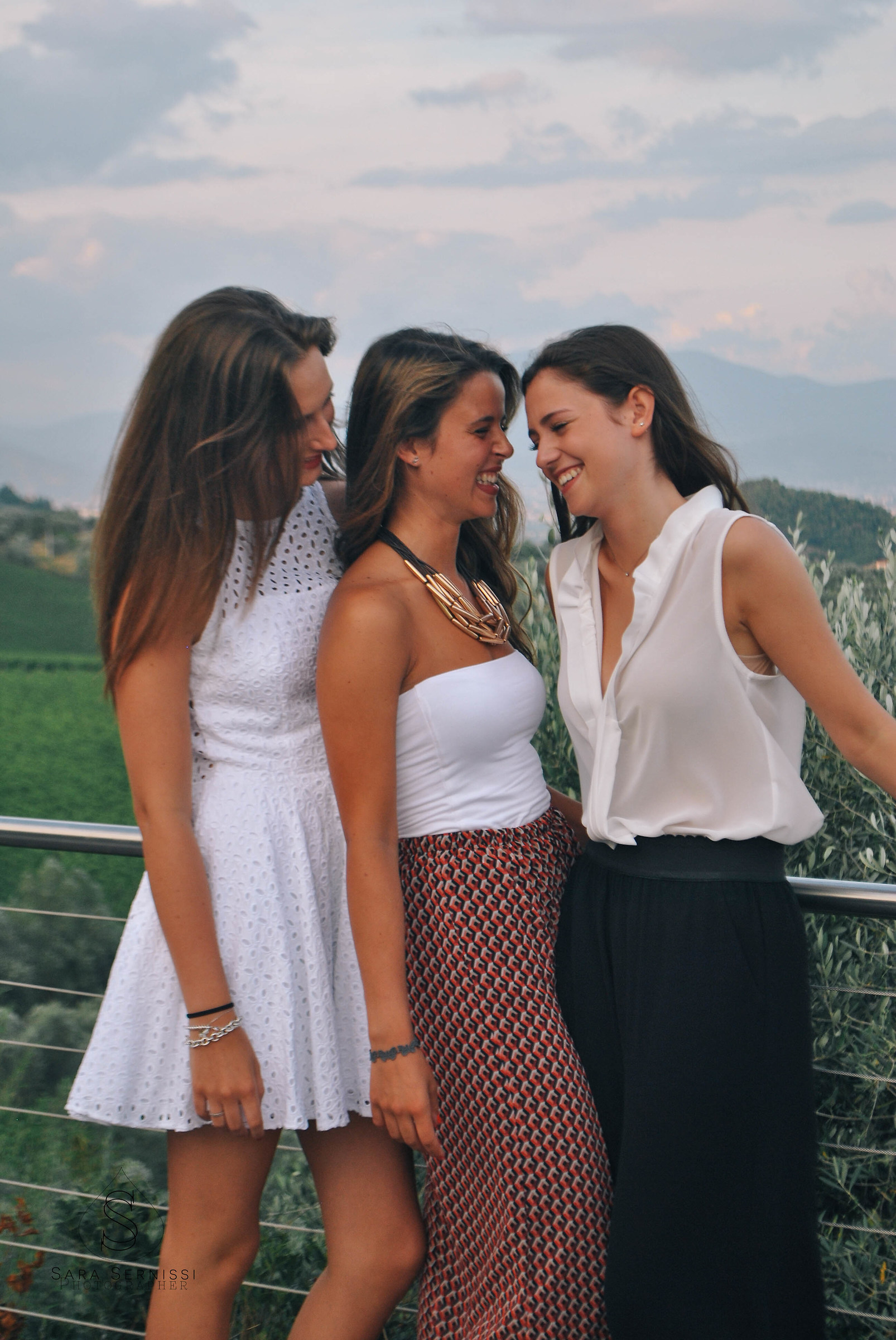 He smiled to friends