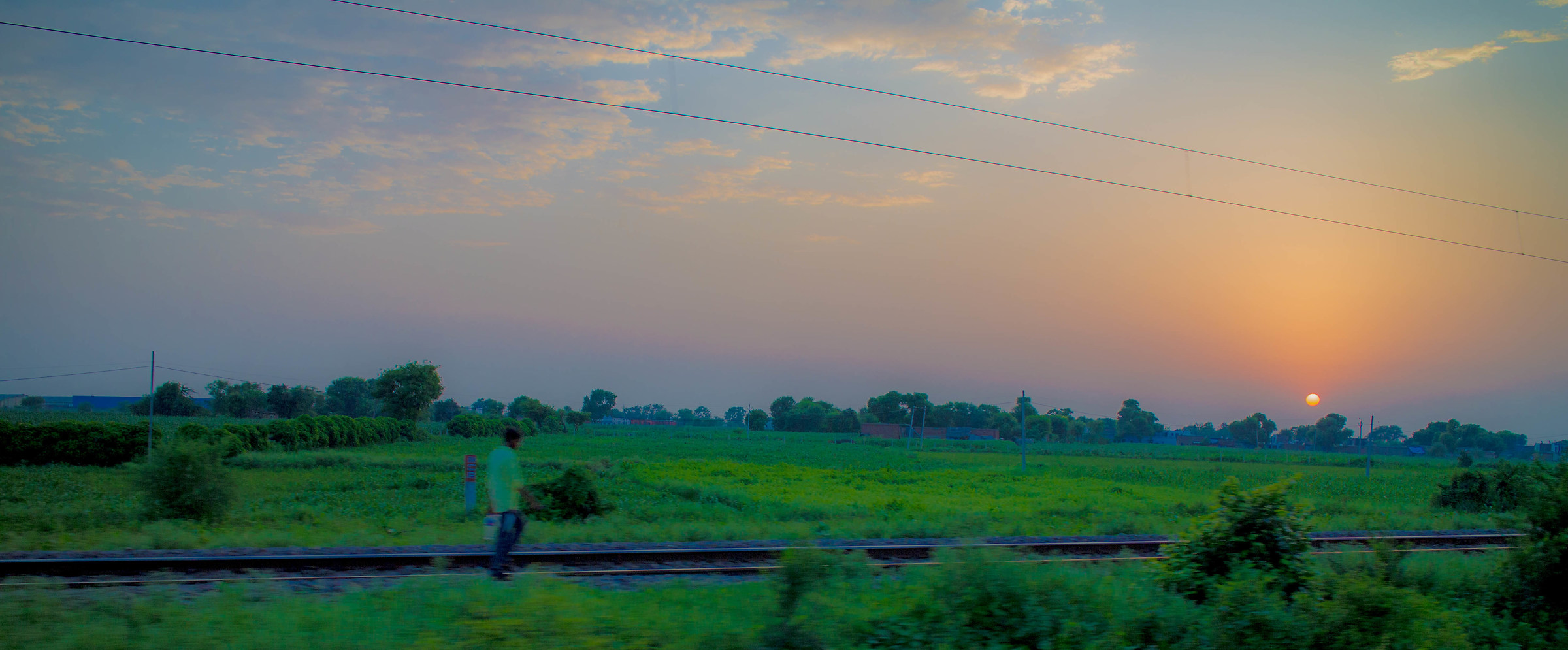 Sunset on a Railway