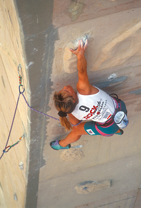 Isabelle Patissier at the Rock Master in Arco di Trento