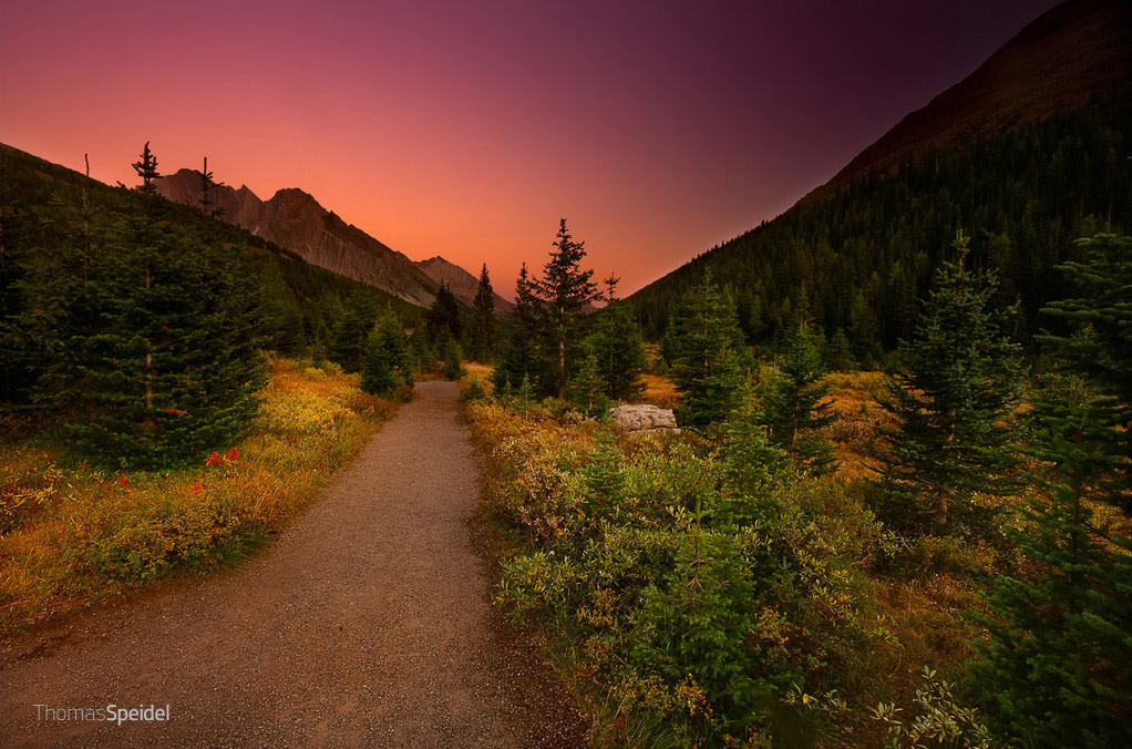 Highwood Pass al tramonto