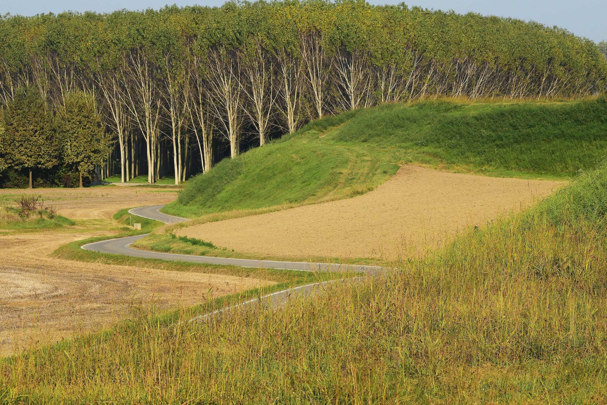 seguendo l'argine del secchia