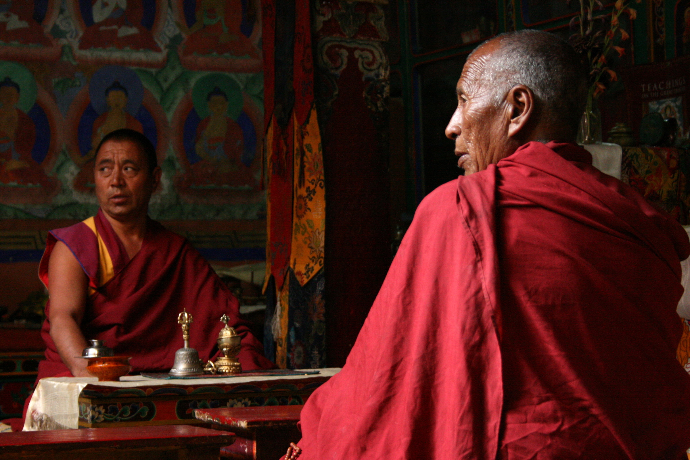Monks praying