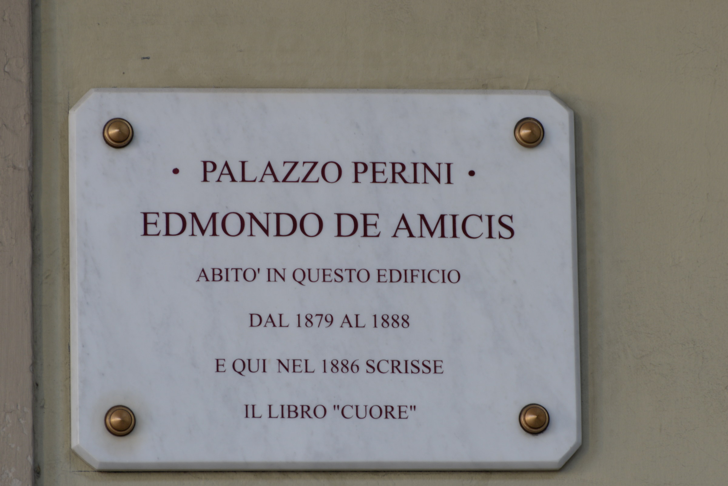 turin In memory of De Amicis