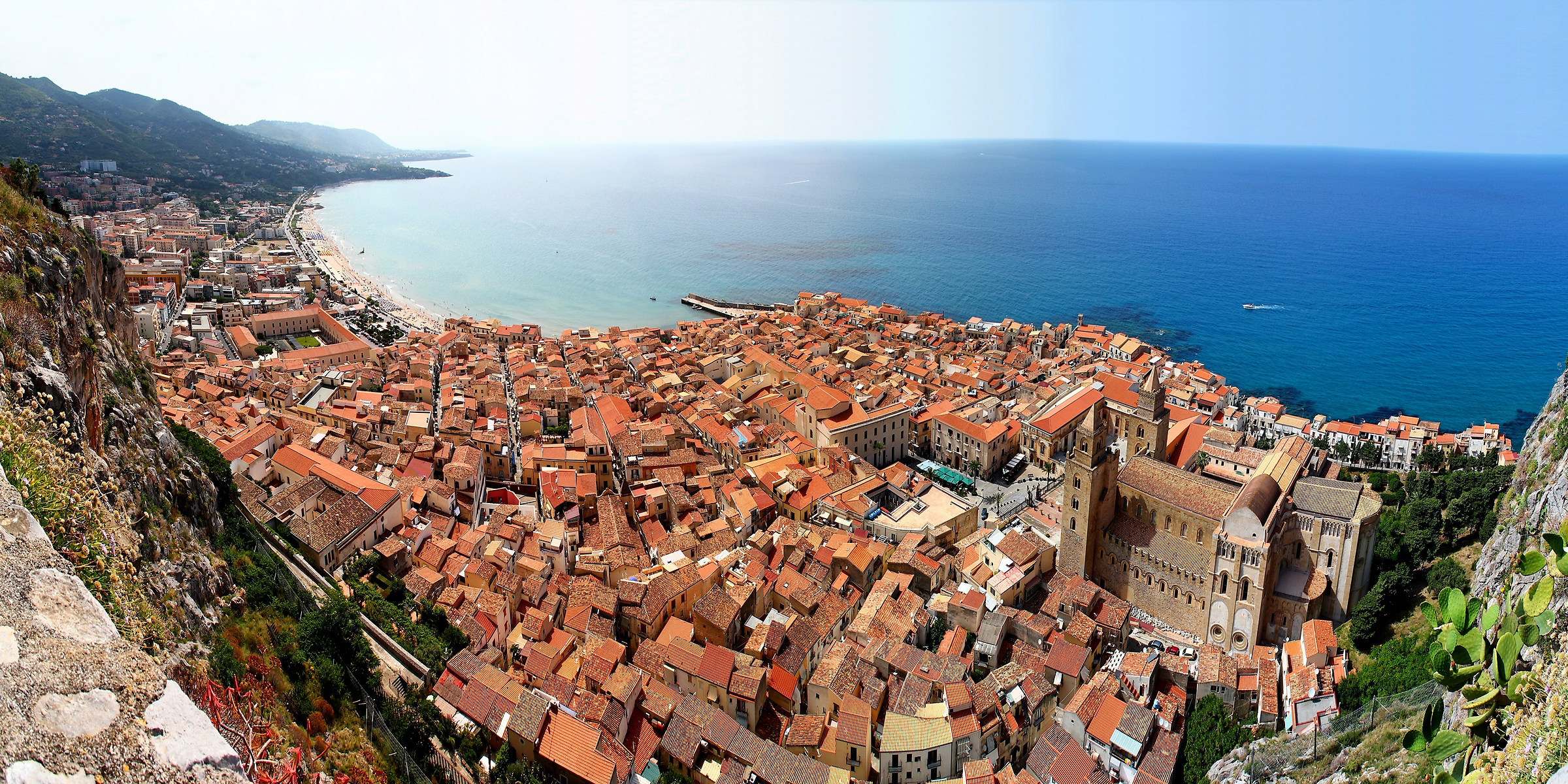 Cefalù dall'alto della rocca