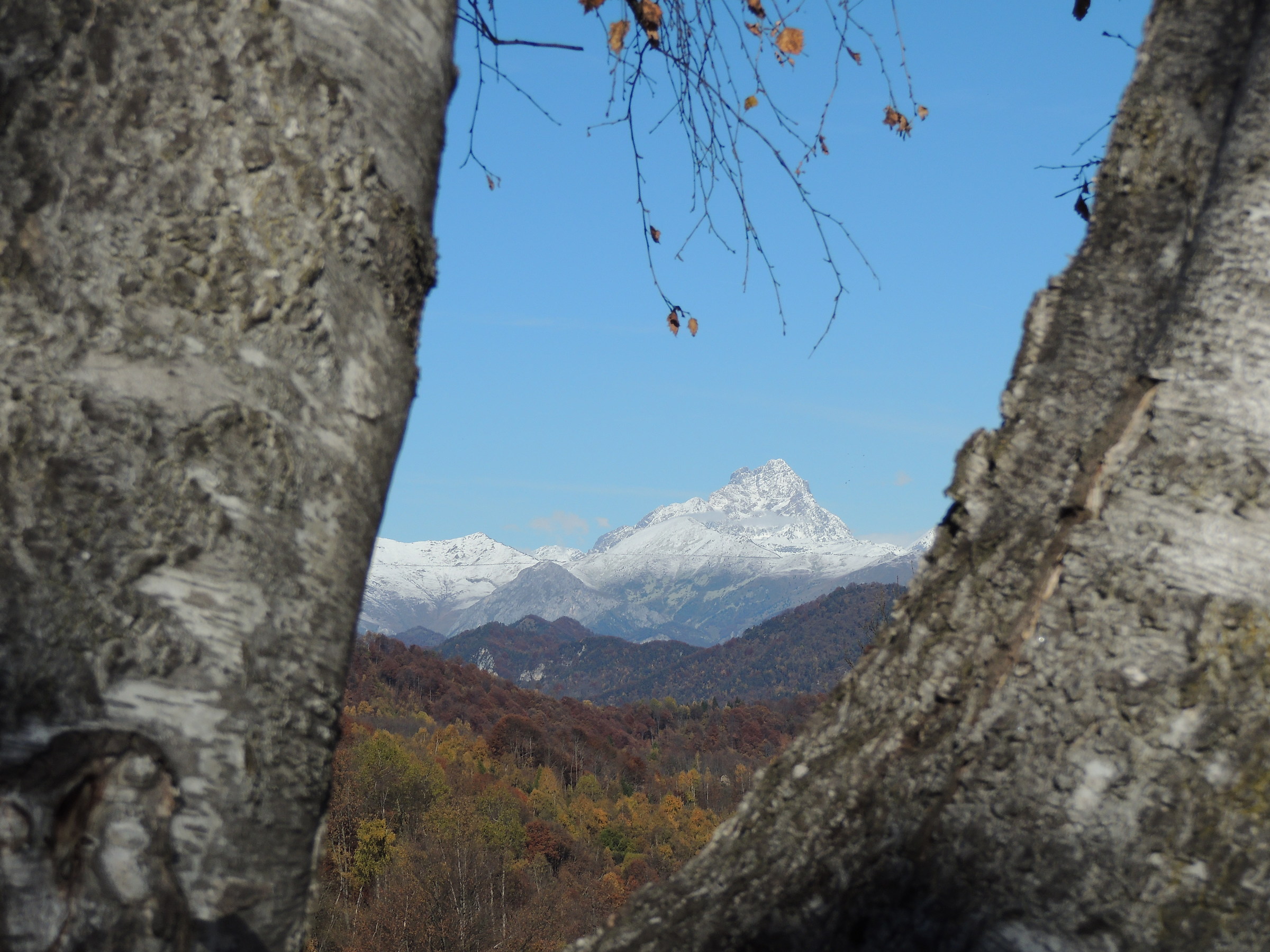 first snow on monviso