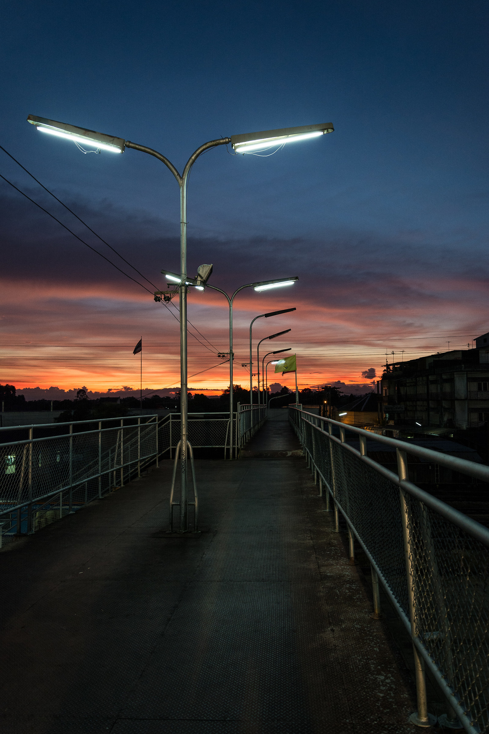 Sunset at the station