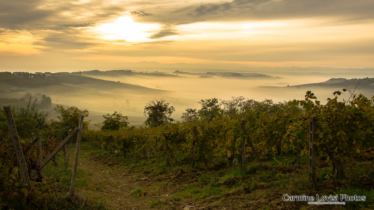 Autumn sunrise in Ricaldone