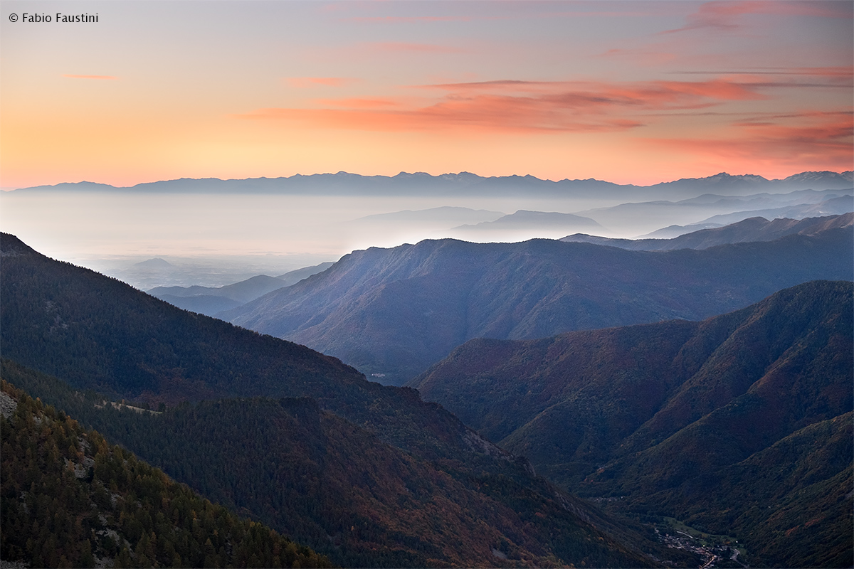 L'alba sulla val Chisone