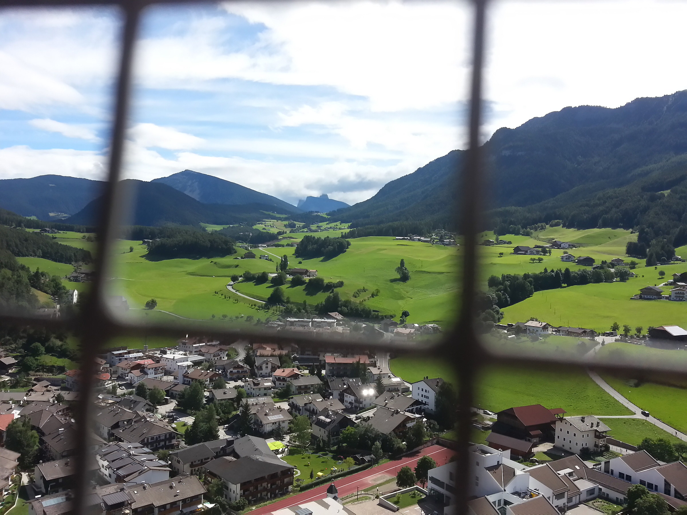 view from behind the grates