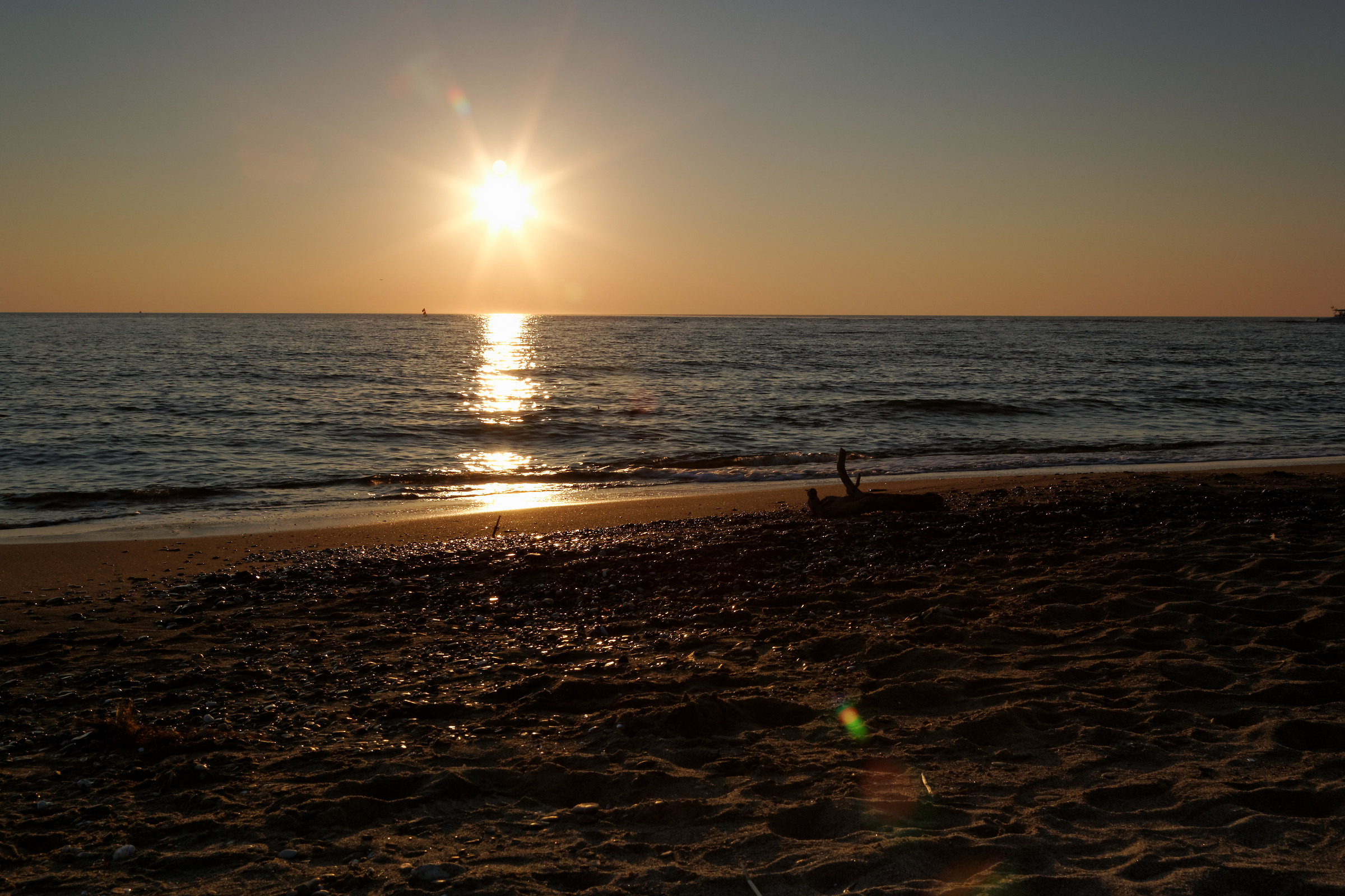 Tramonto il Mar Tirreno