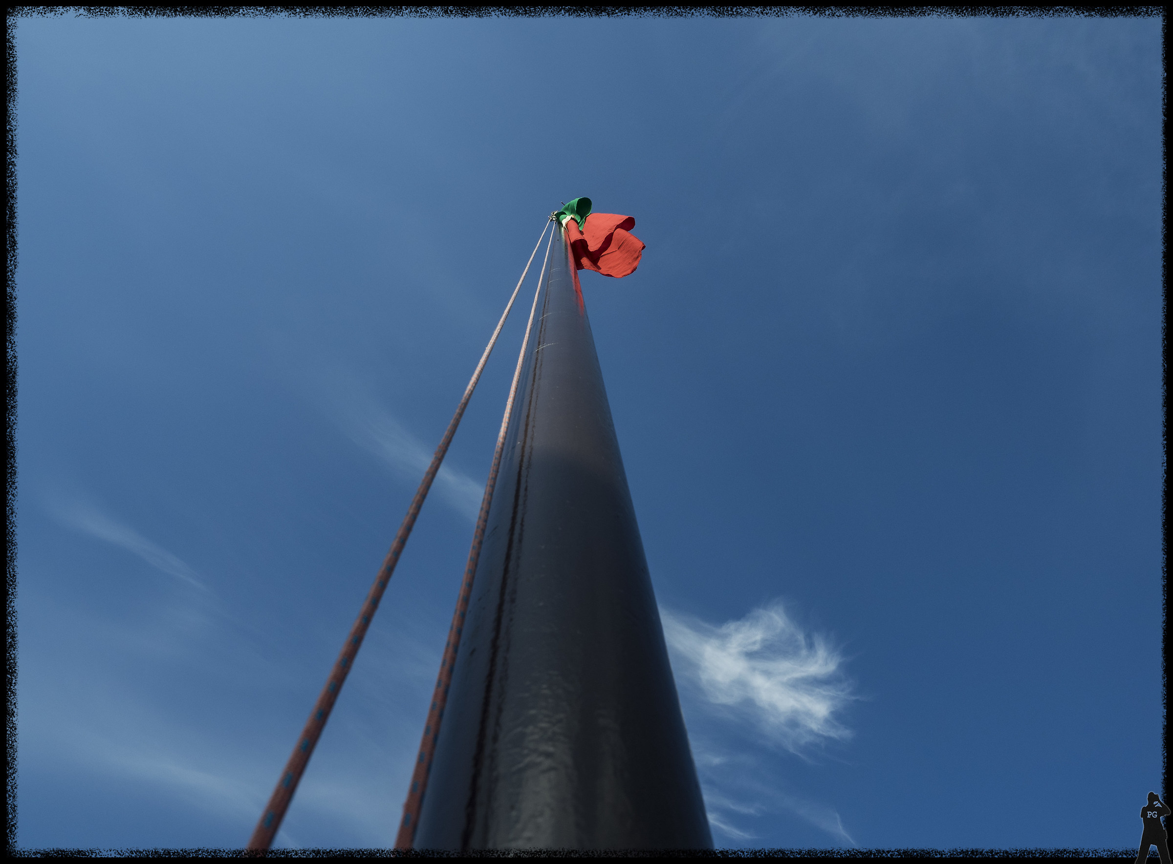 Not waving tricolor!