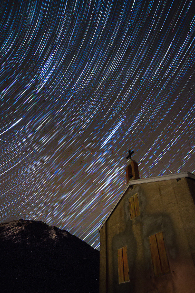 Startrail al Colle del Moncenisio