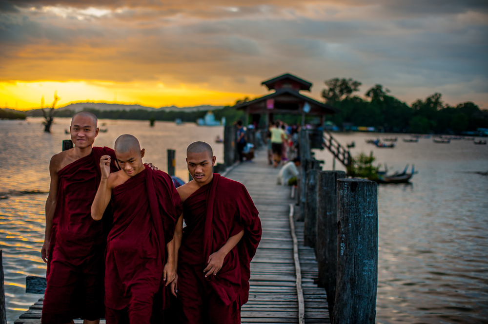Sunset on the U bein Bridge