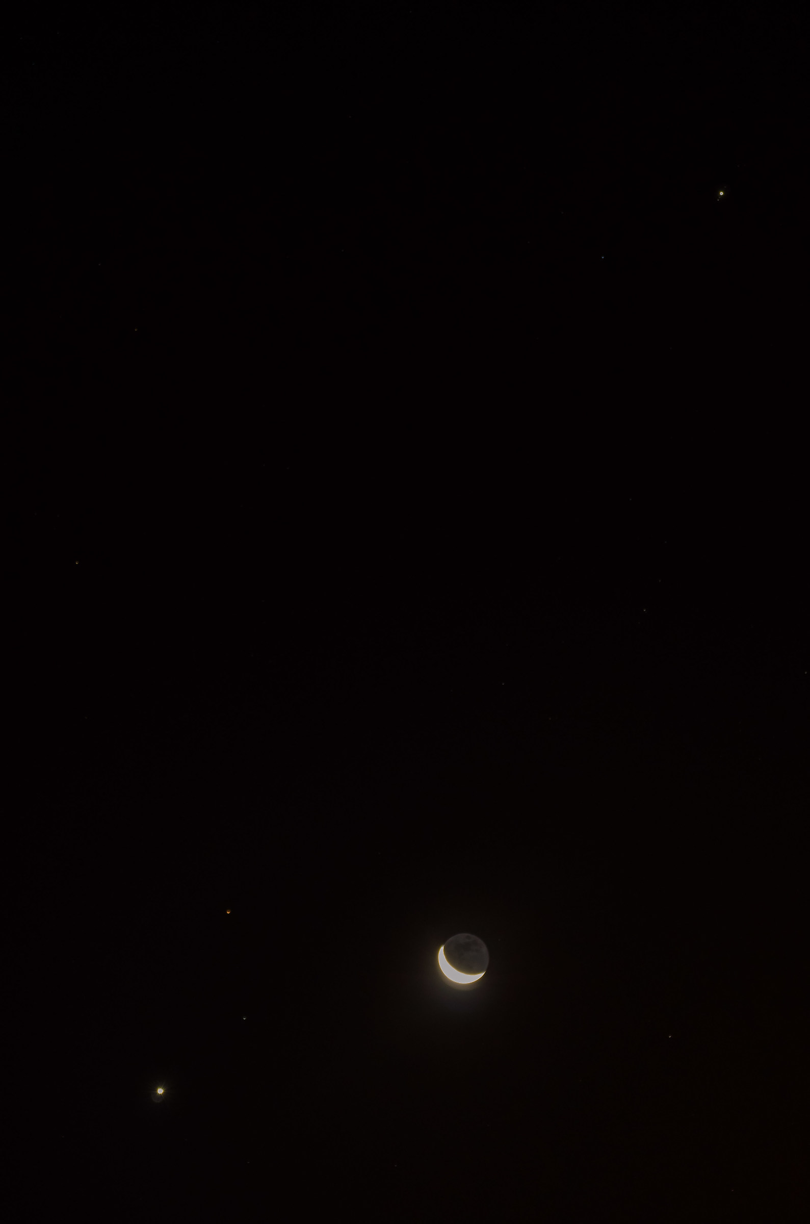 Moon Conjunction Venus Mars and Jupiter on 11/07/15