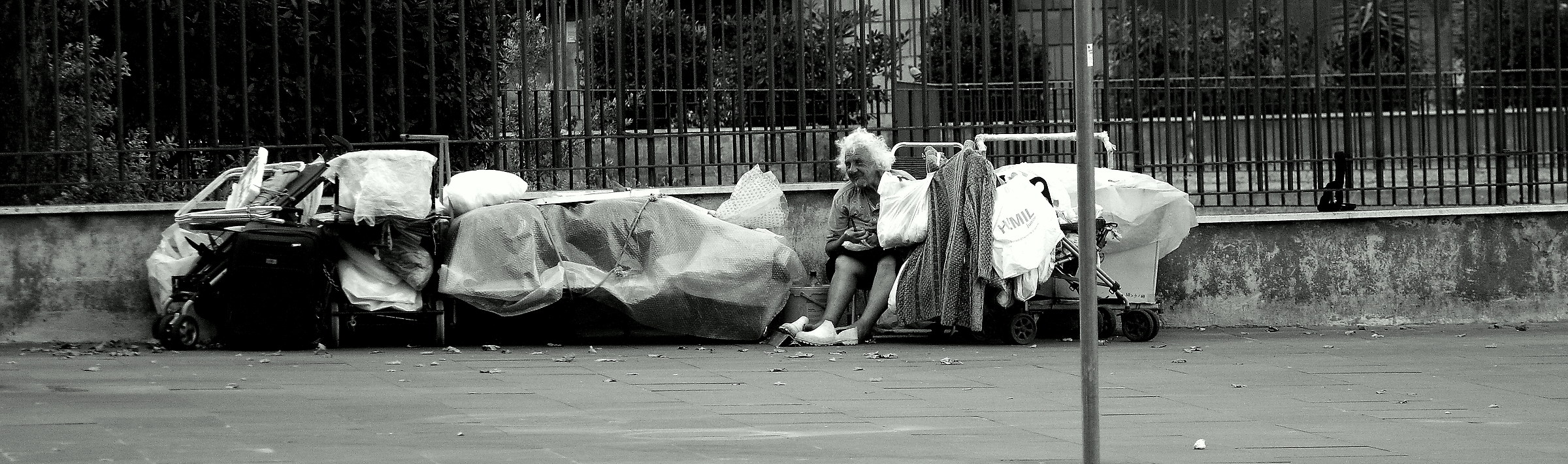 Una Clochard e la sua casa