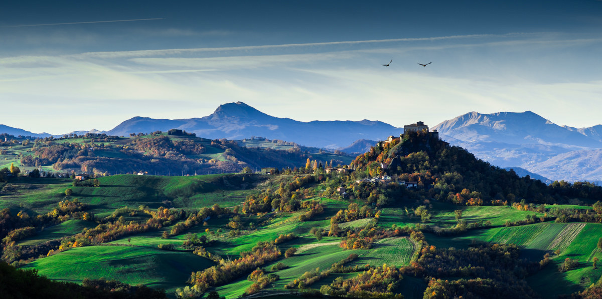 Castello di Rossena in autunno
