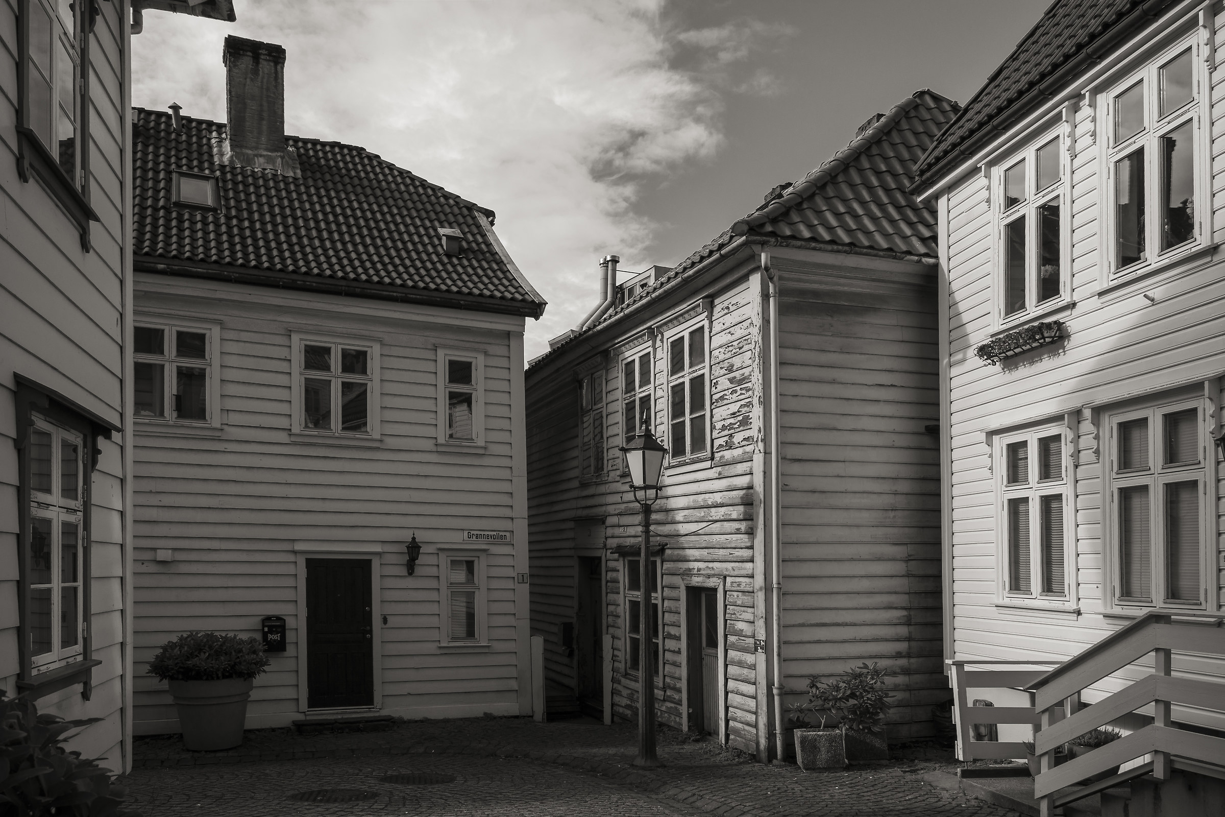 old neighborhood in the center of Bergen