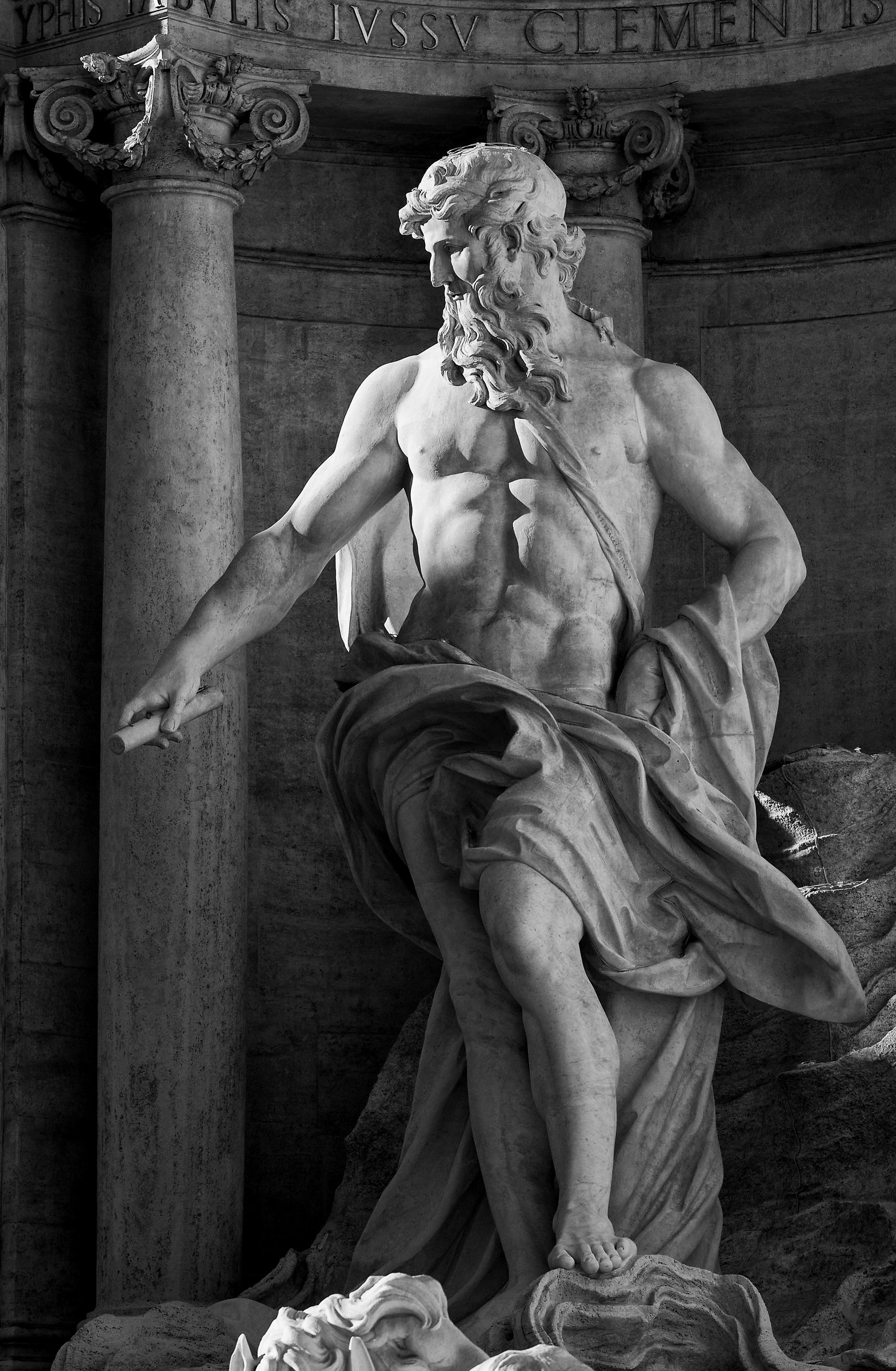 Ancora la Fontana di Trevi, ma in b/n