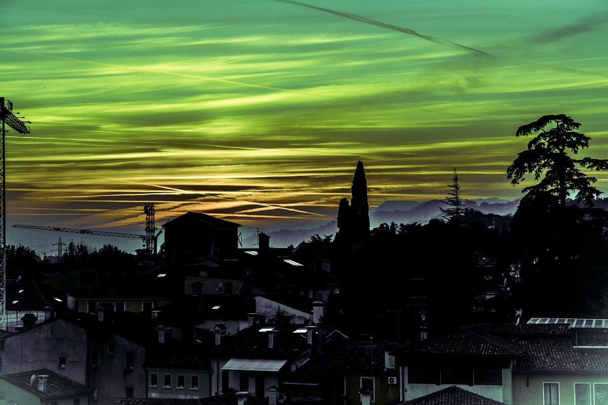 uno strano tramonto in quel di Bassano