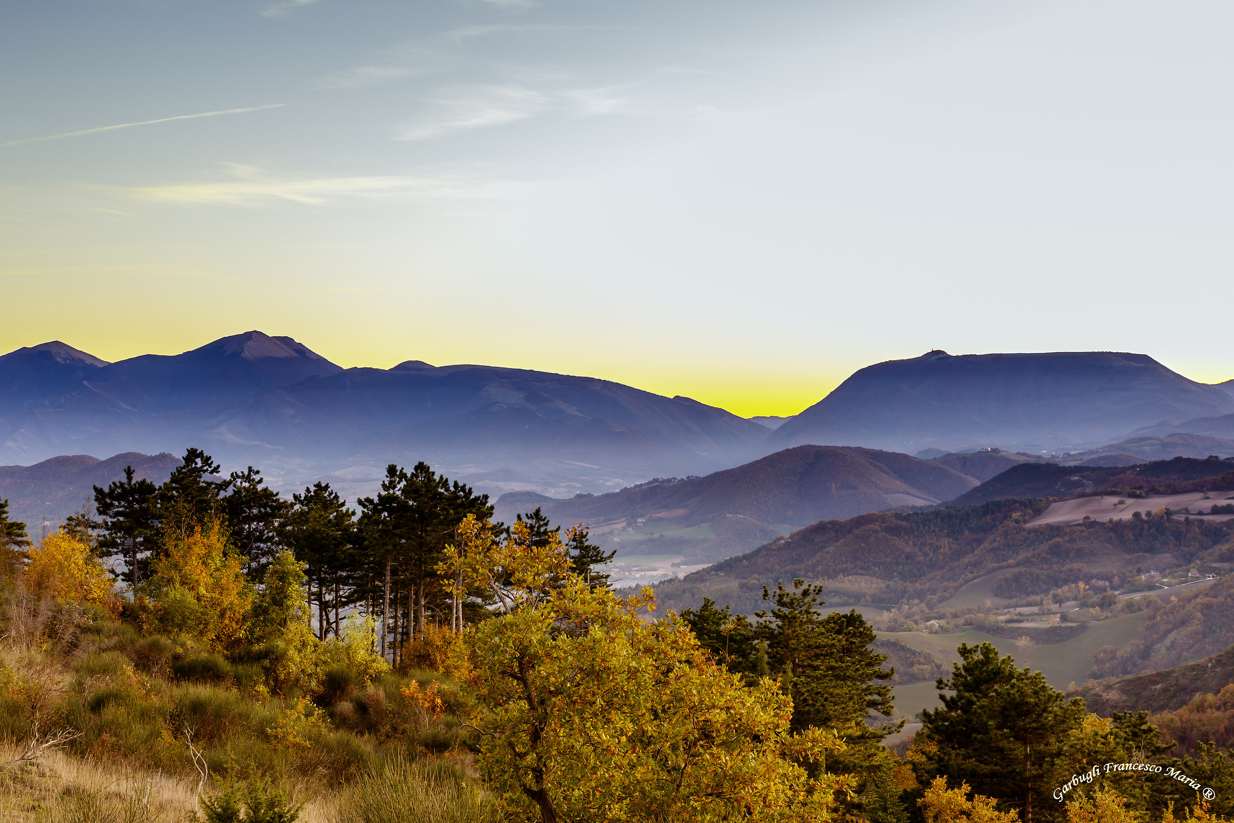 Valley of Burano with Catria and Petrano