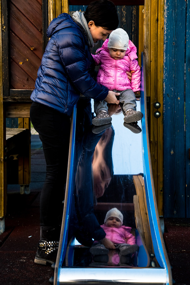 Mirrored in the chute