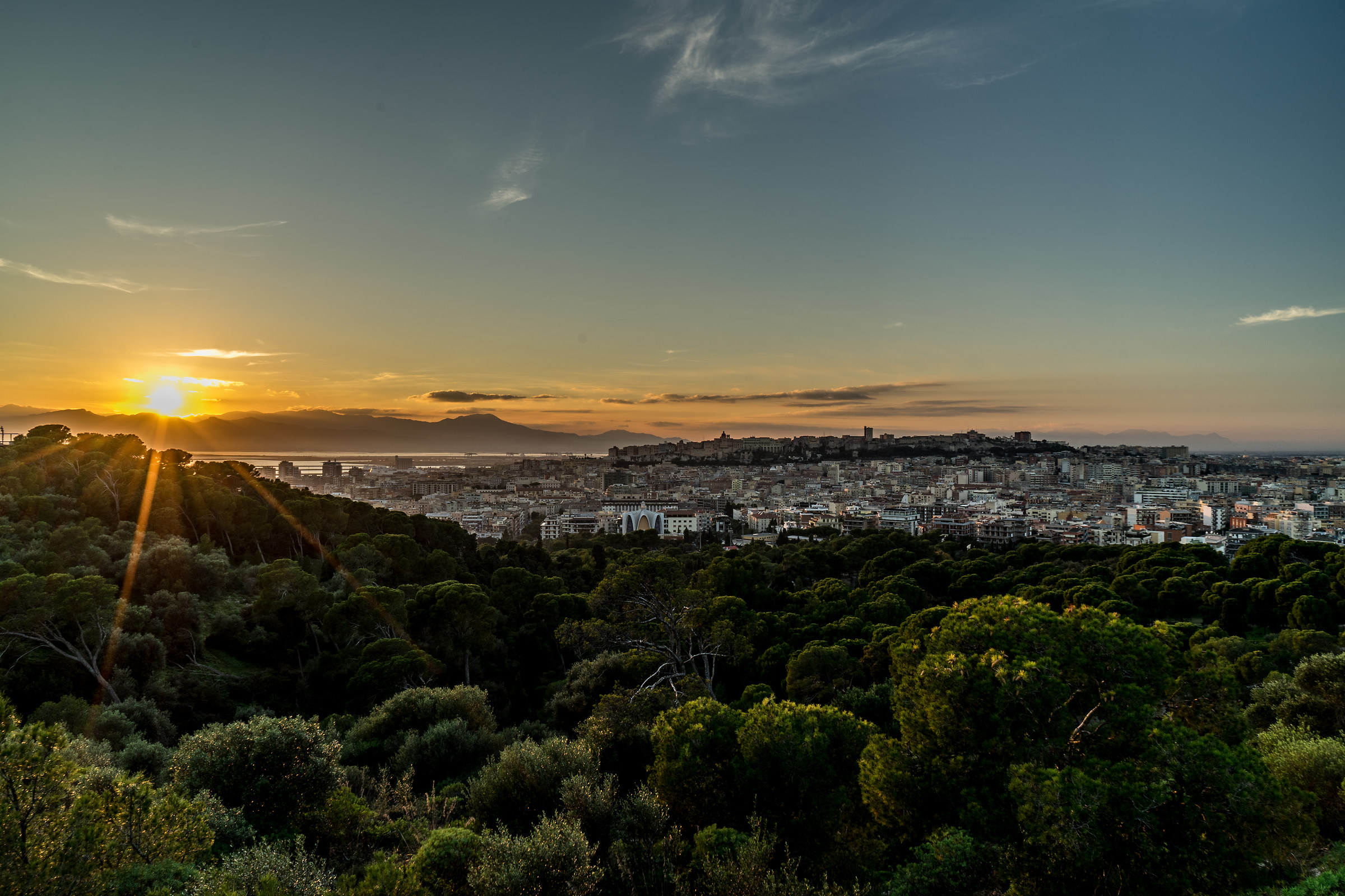 Sunset on Cagliari, took from Monte Urpinu