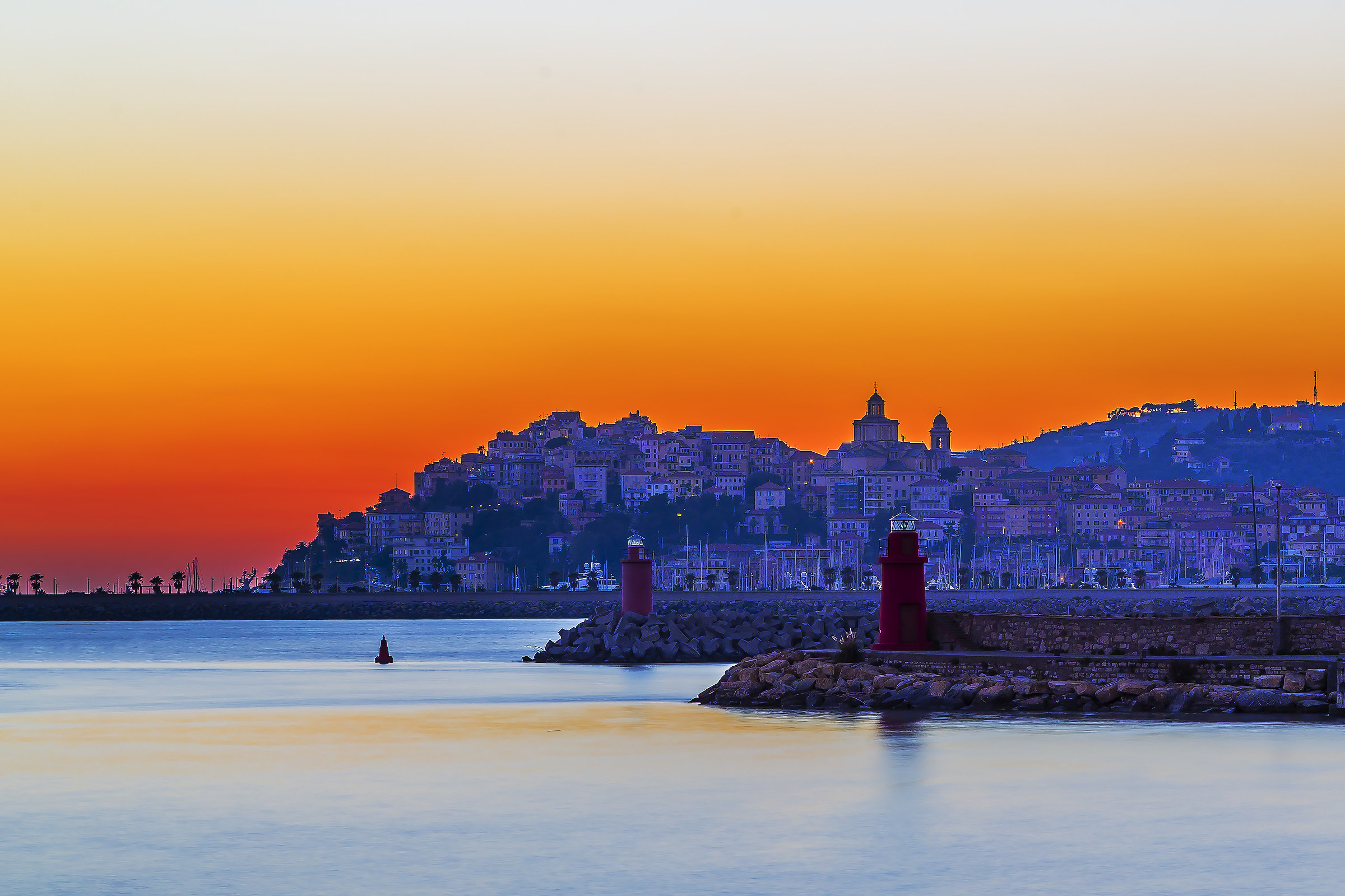 Sunset over the harbor