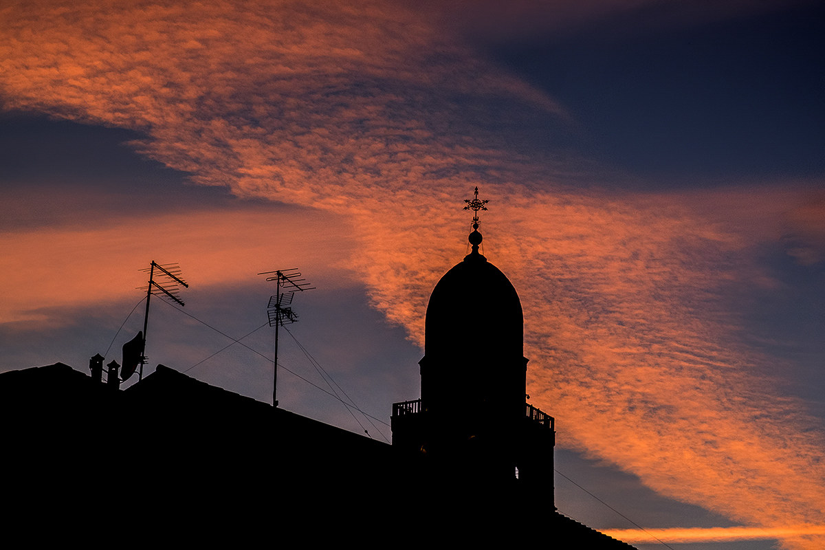 Chioggia il Duomo (E il tramonto si tinse d'arancio)