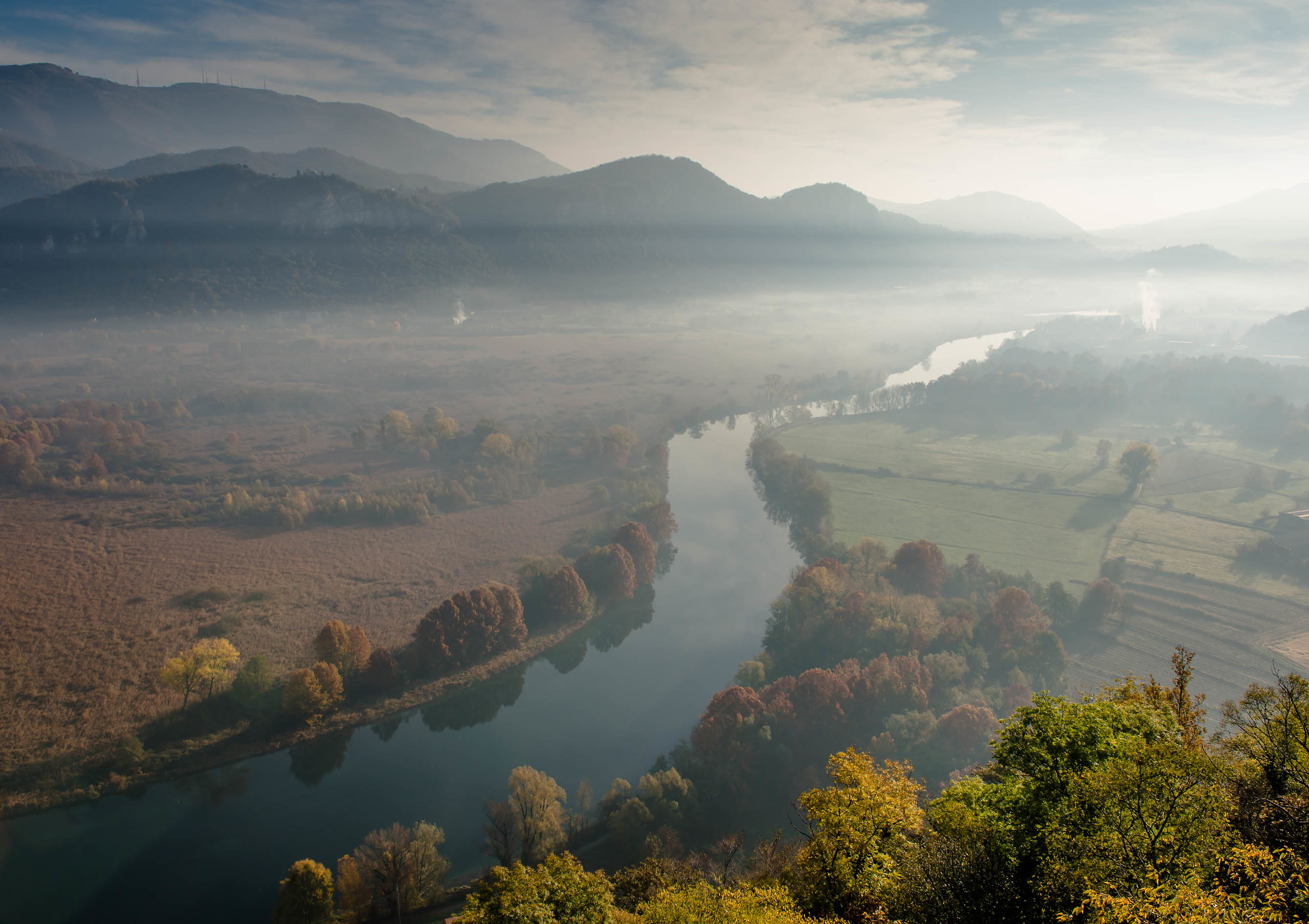 dopo la nebbia ecco di nuovo l'adda