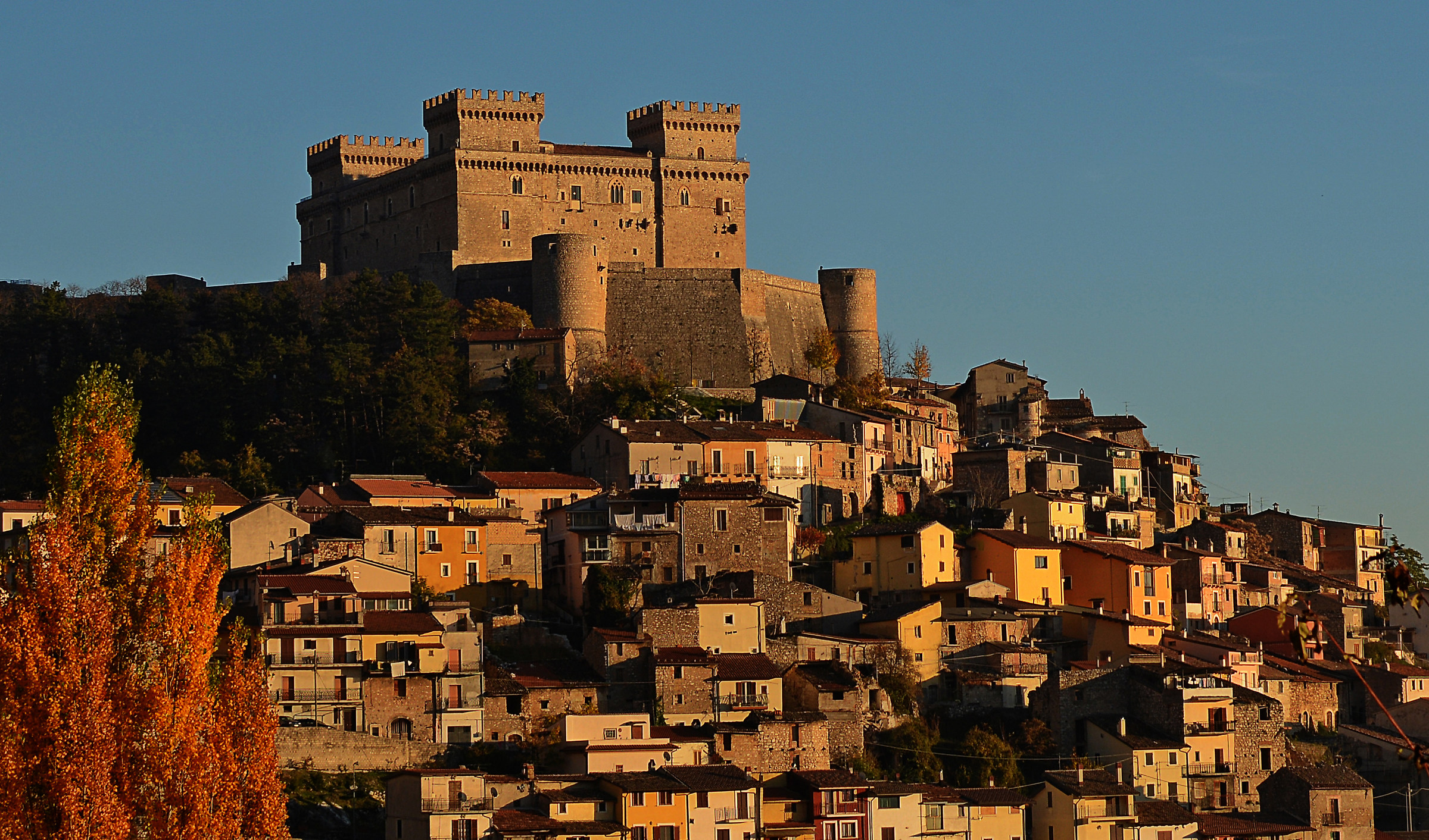 Castle at sunset Celano