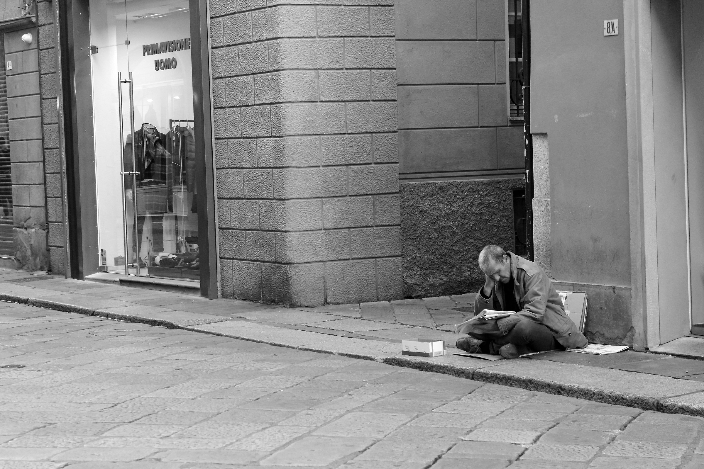 The loneliness of a homeless man