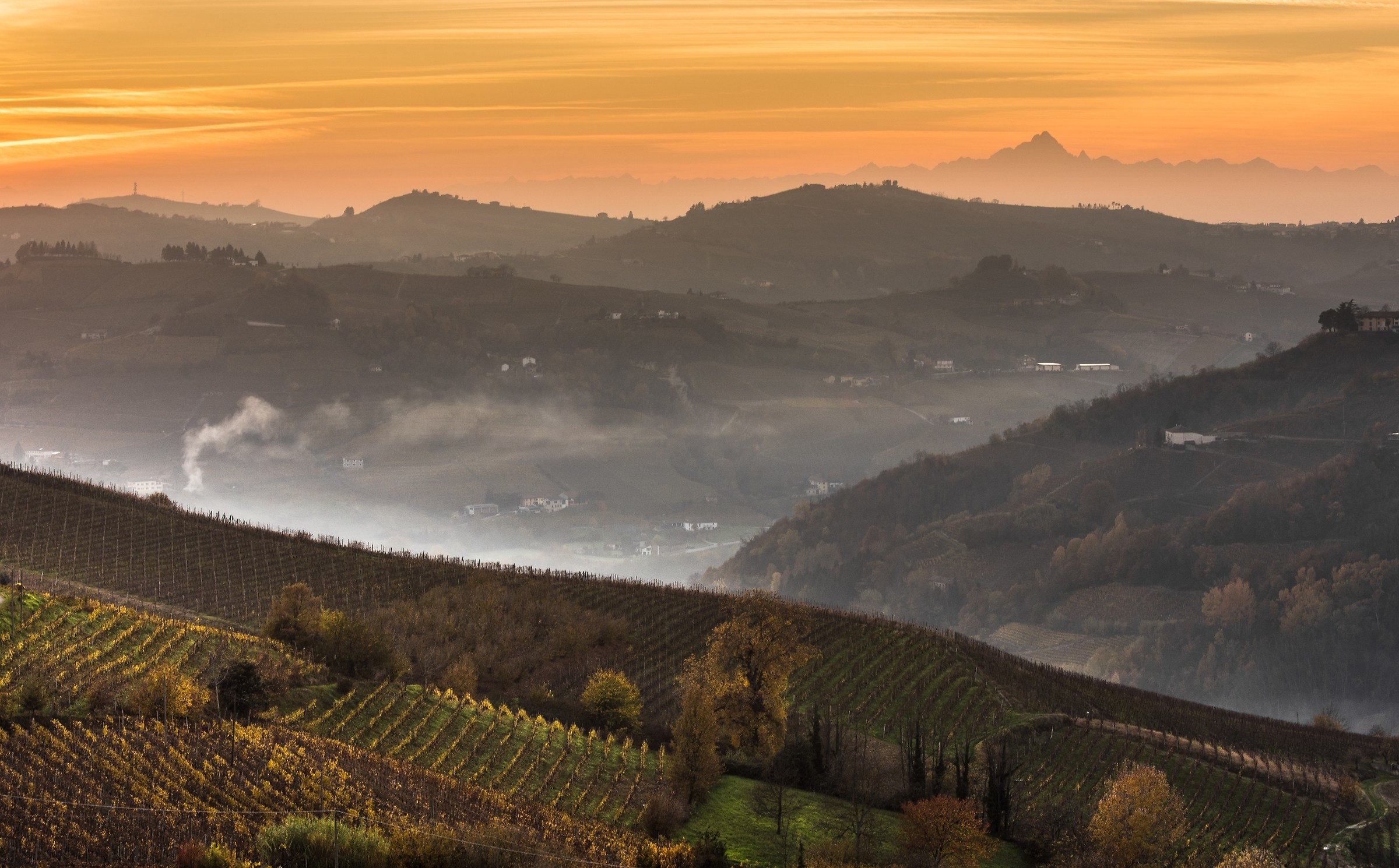 Monferrato at sunset