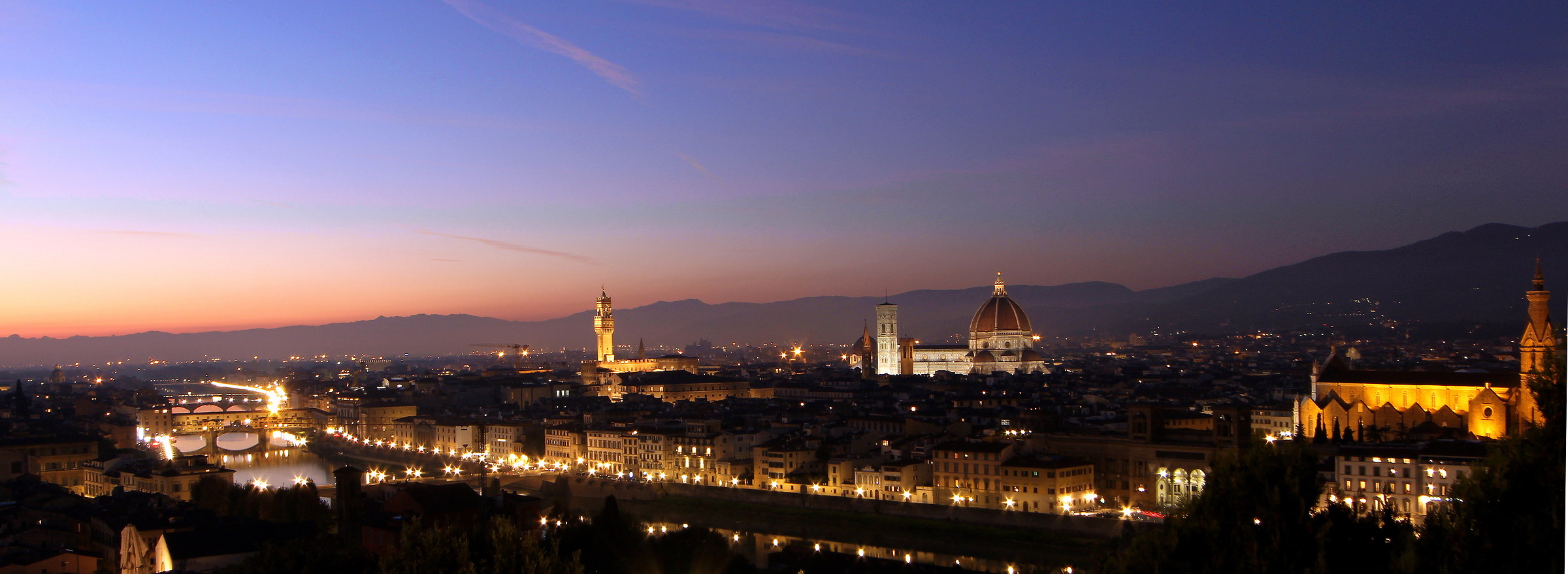 Firenze da piazzale Michelangelo e luci