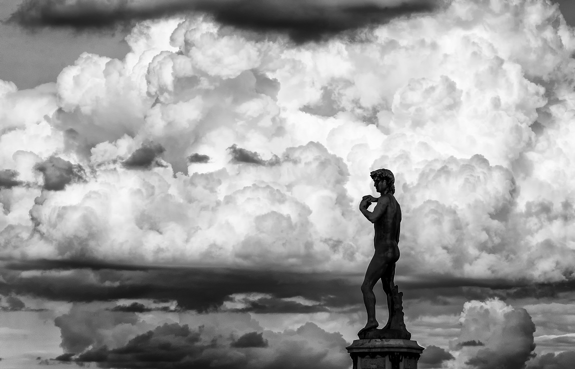 David in the clouds